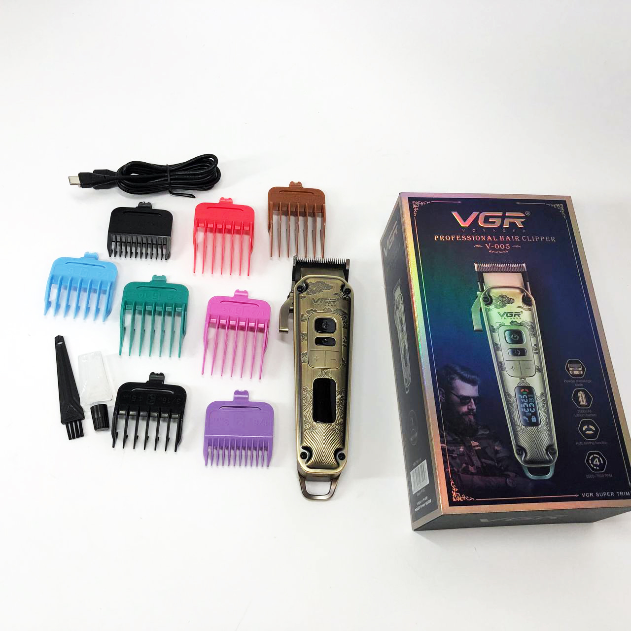 Машинка для стрижки волосся триммер для бороди VGR V-005 — изображение 9