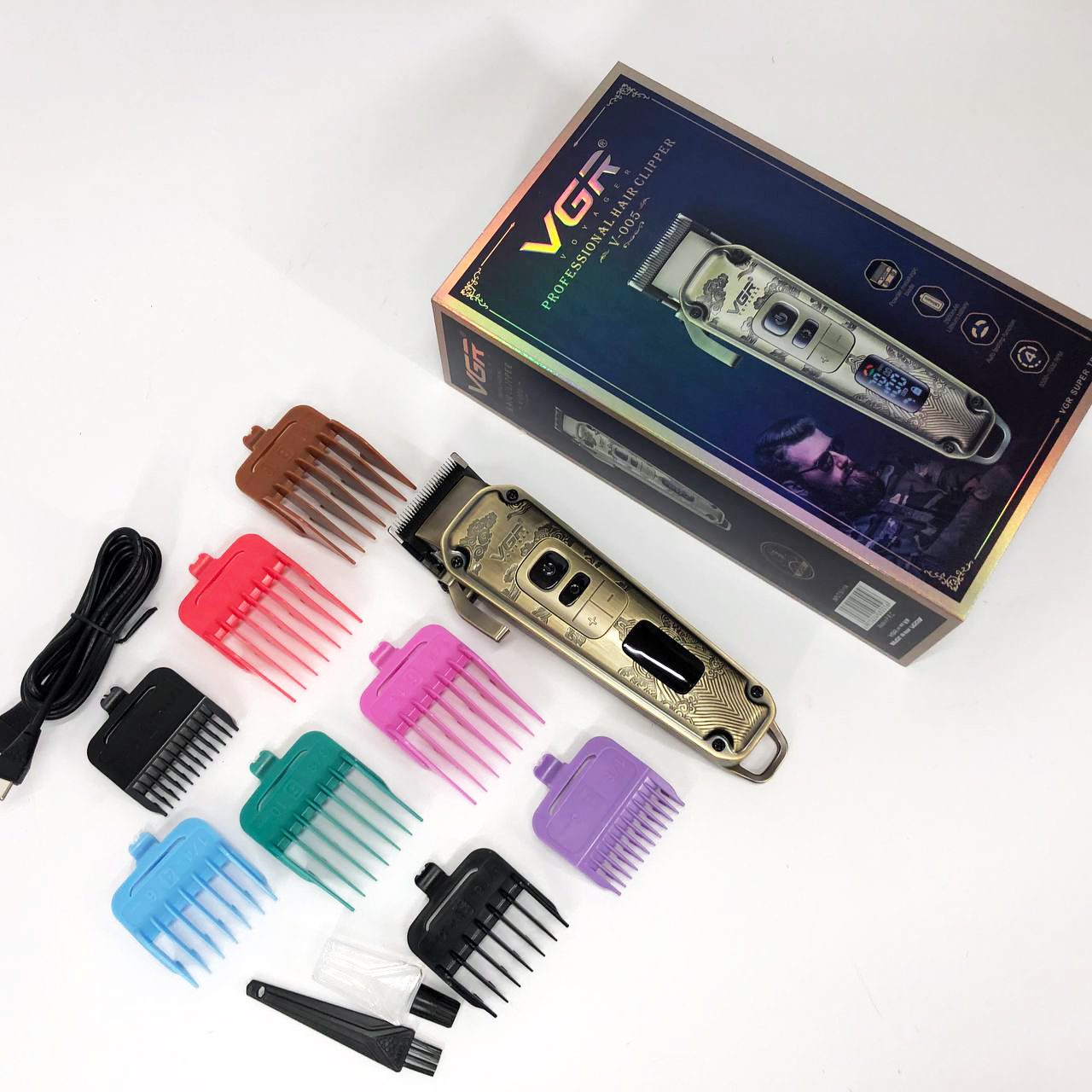 Машинка для стрижки волосся триммер для бороди VGR V-005 — изображение 7