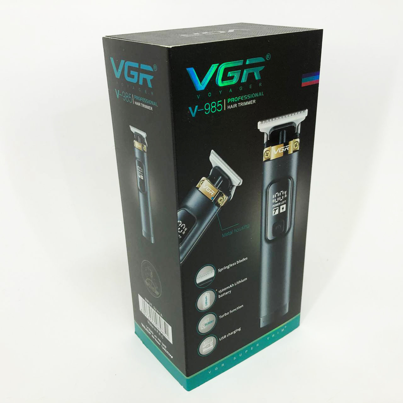 Машинка для стрижки волосся VGR V-985 — професійний триммер з турборежимом та дисплеєм — изображение 11