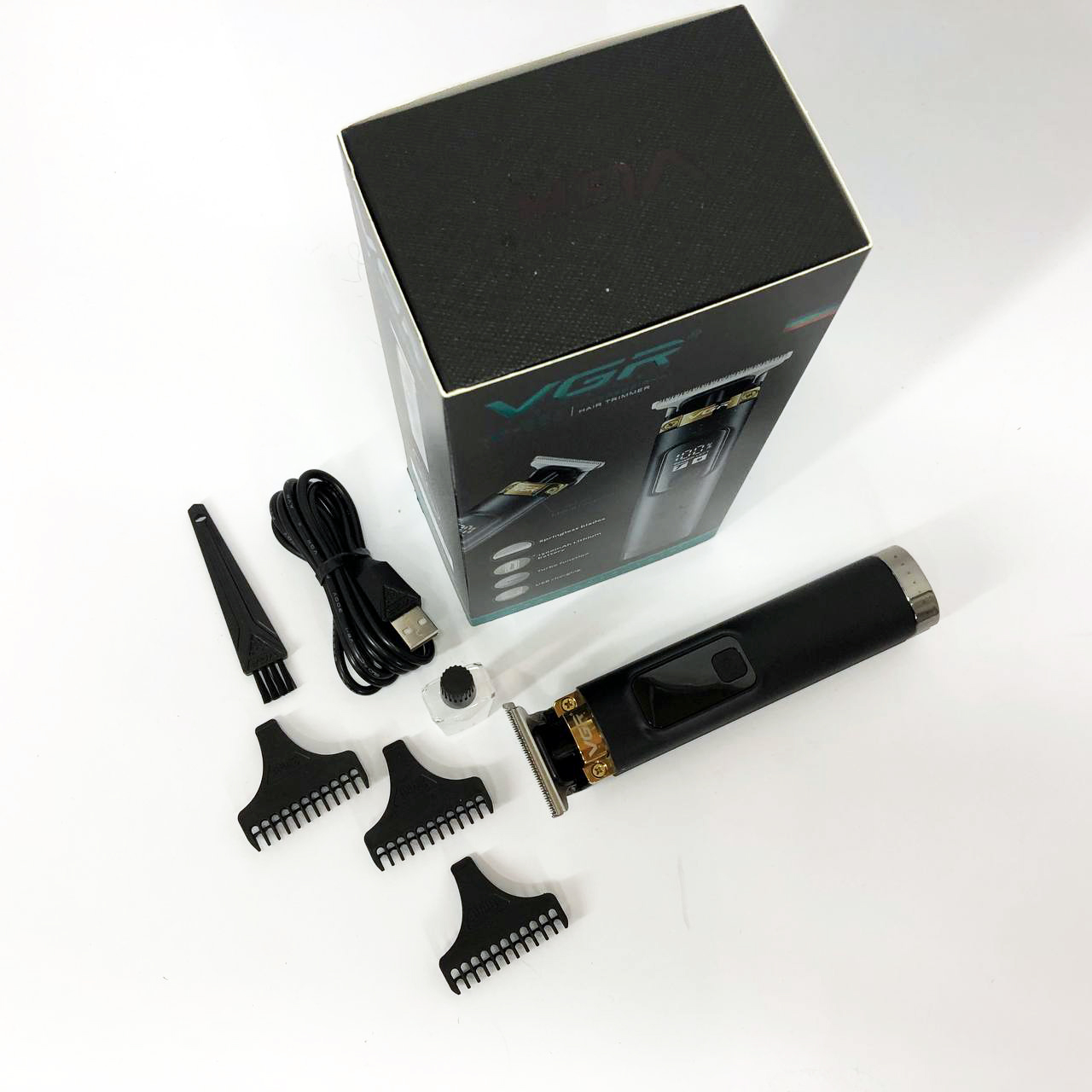 Машинка для стрижки волосся VGR V-985 — професійний триммер з турборежимом та дисплеєм — изображение 17