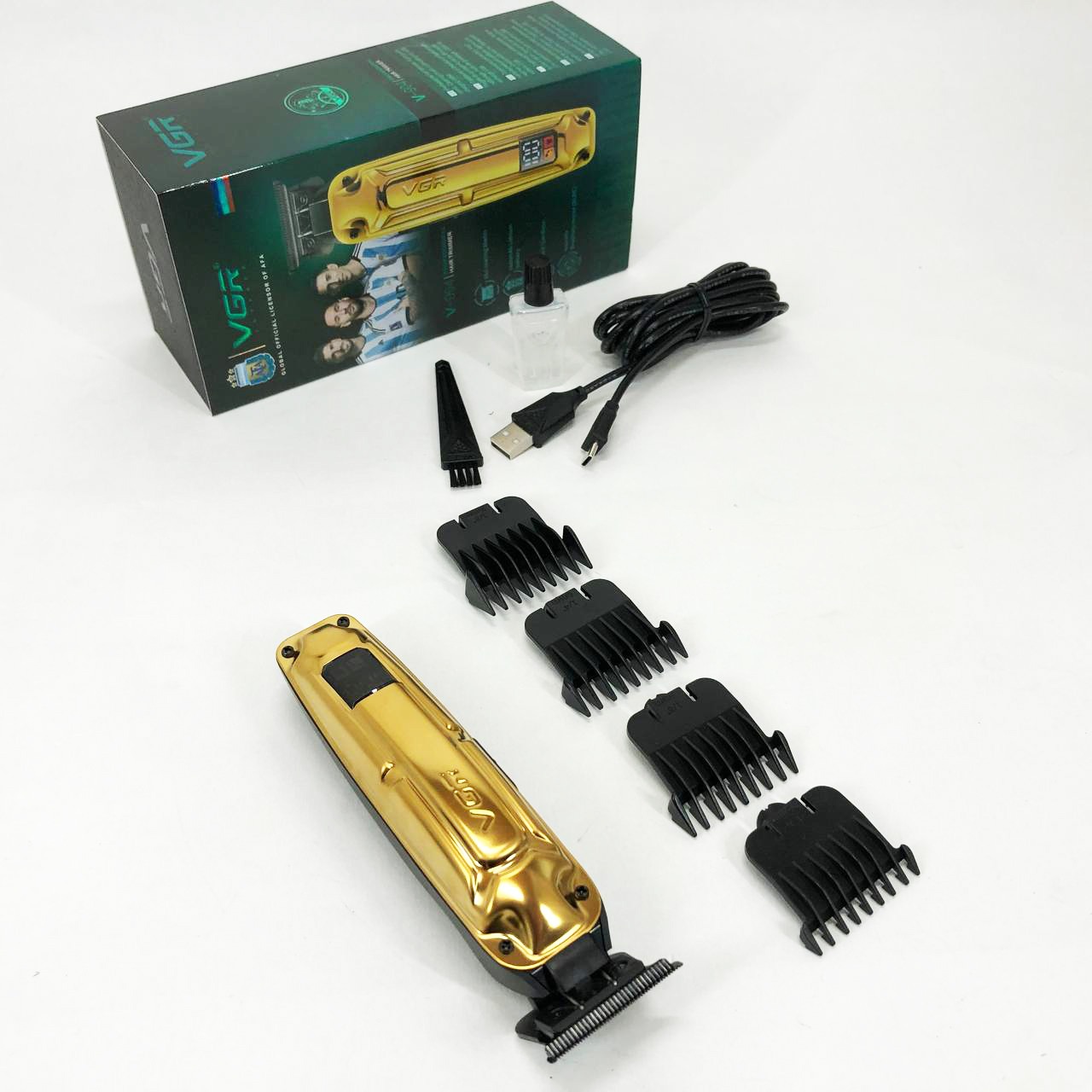 Акумуляторна машинка для стрижки волосся VGR V-904 Gold — изображение 2