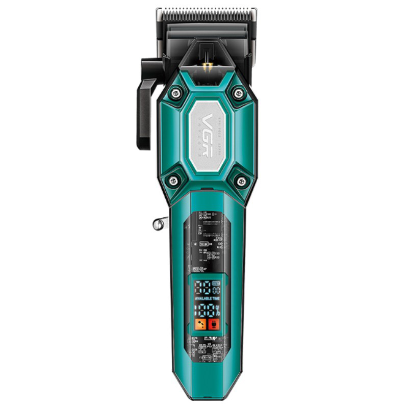 Акумуляторна машинка для стрижки VGR V-600. Колір: зелений — изображение 21