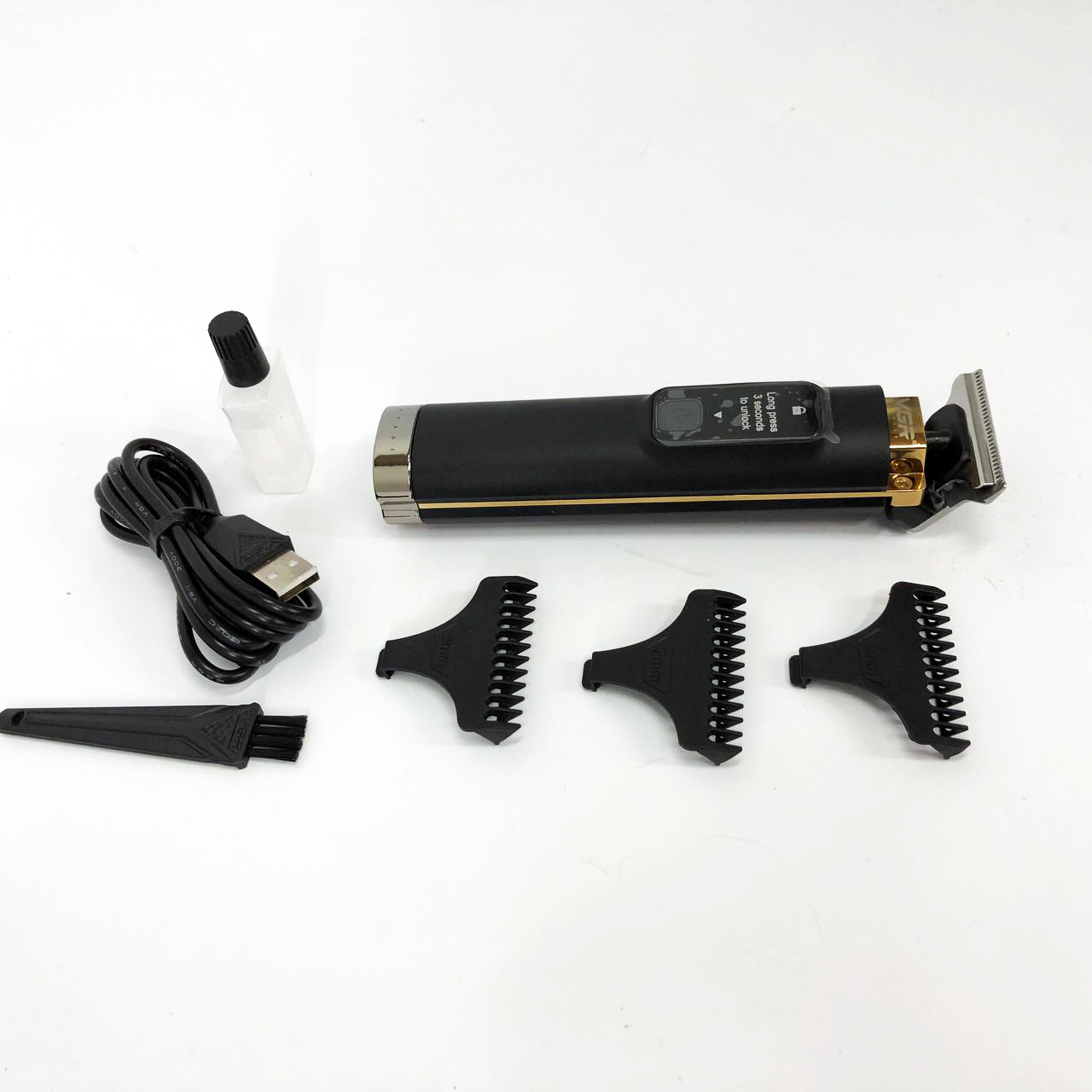 Машинка для стрижки волосся VGR V-985 — професійний триммер з турборежимом та дисплеєм — изображение 10