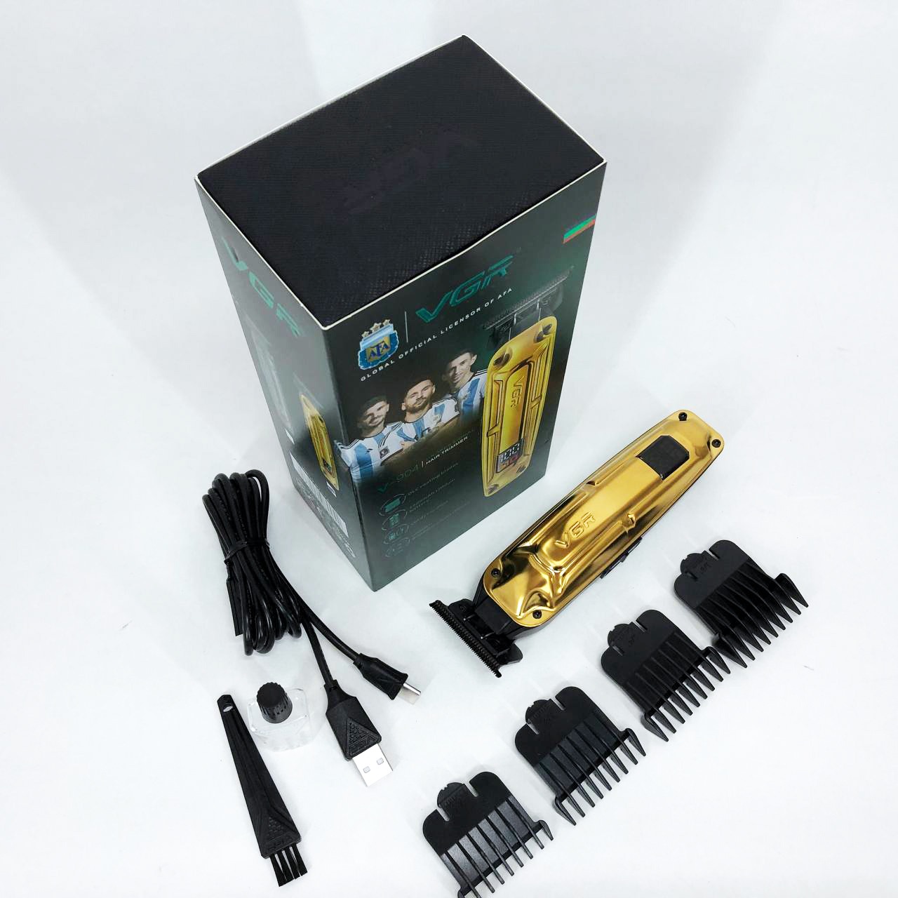 Акумуляторна машинка для стрижки волосся VGR V-904 Gold — изображение 3