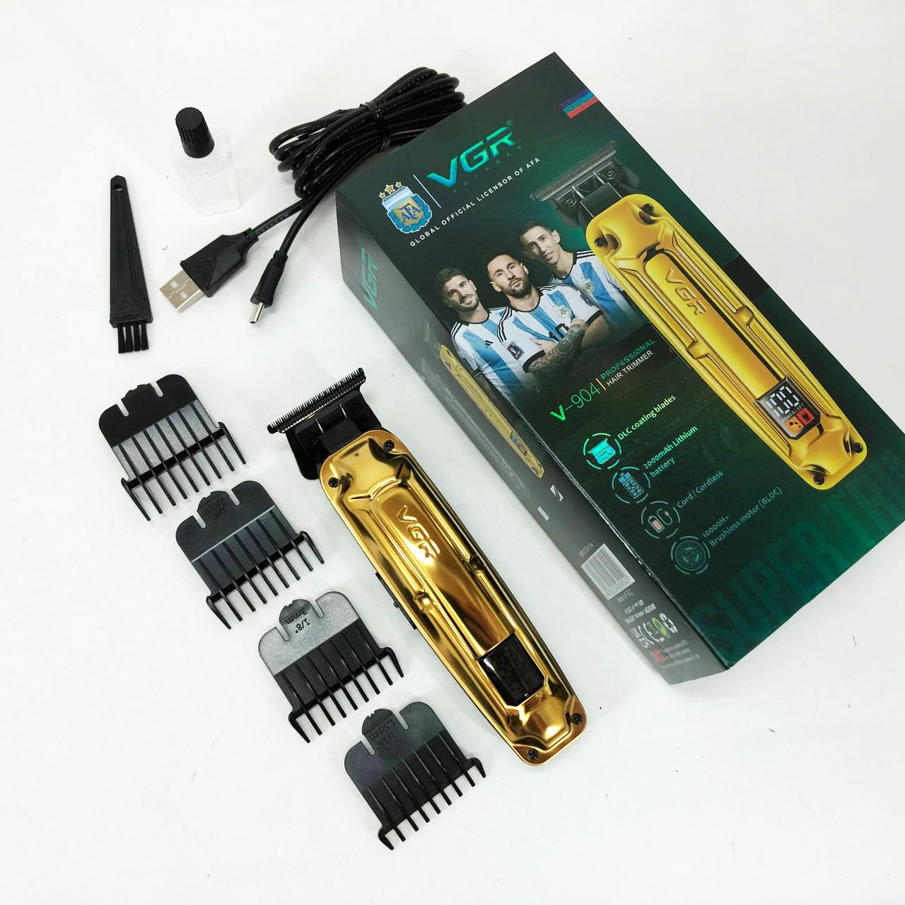 Акумуляторна машинка для стрижки волосся VGR V-904 Gold — изображение 5