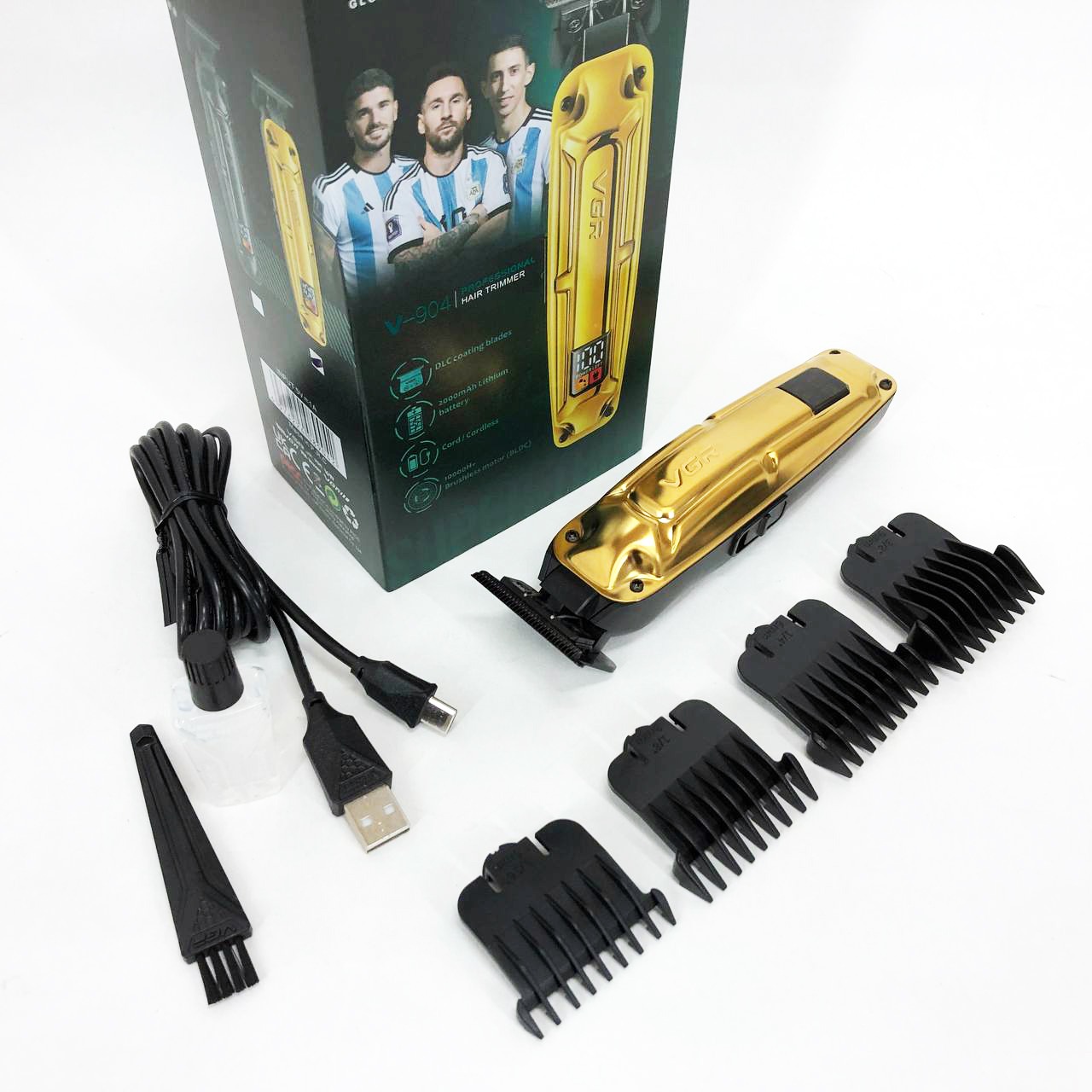 Акумуляторна машинка для стрижки волосся VGR V-904 Gold — изображение 6