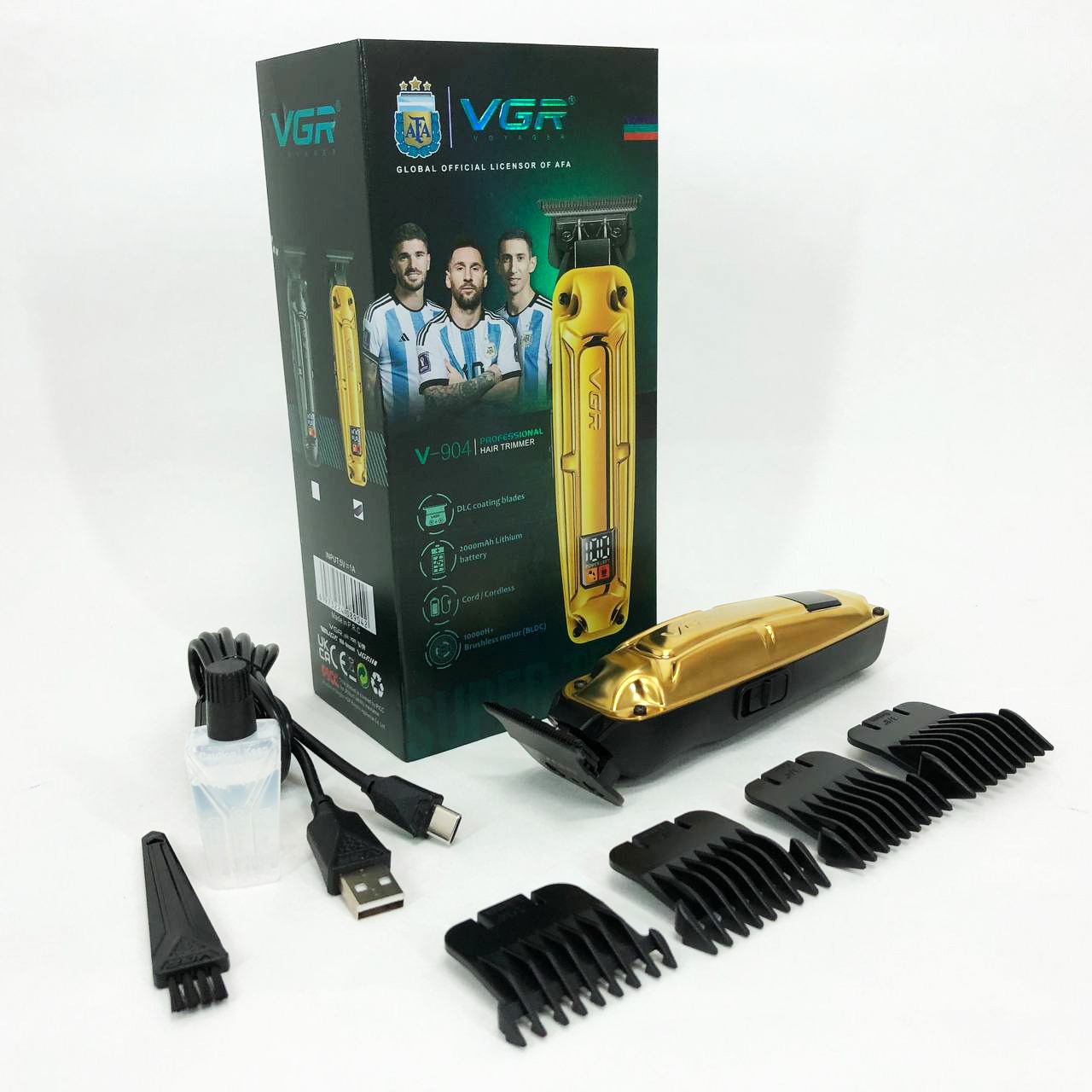 Акумуляторна машинка для стрижки волосся VGR V-904 Gold — изображение 8