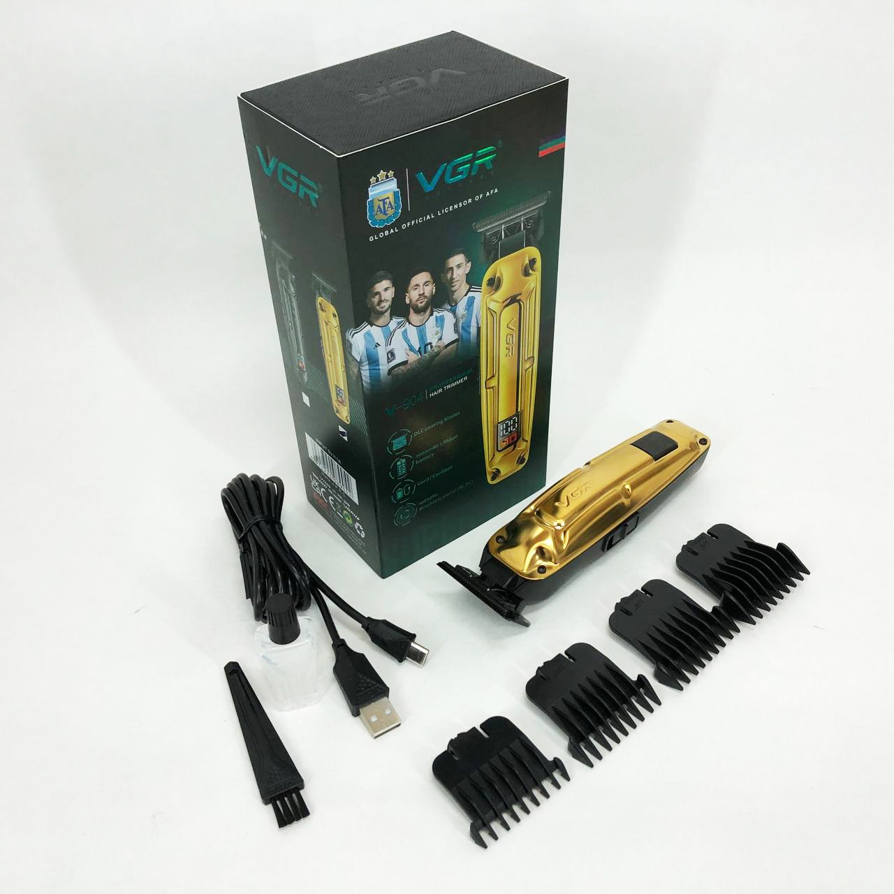 Акумуляторна машинка для стрижки волосся VGR V-904 Gold — изображение 9