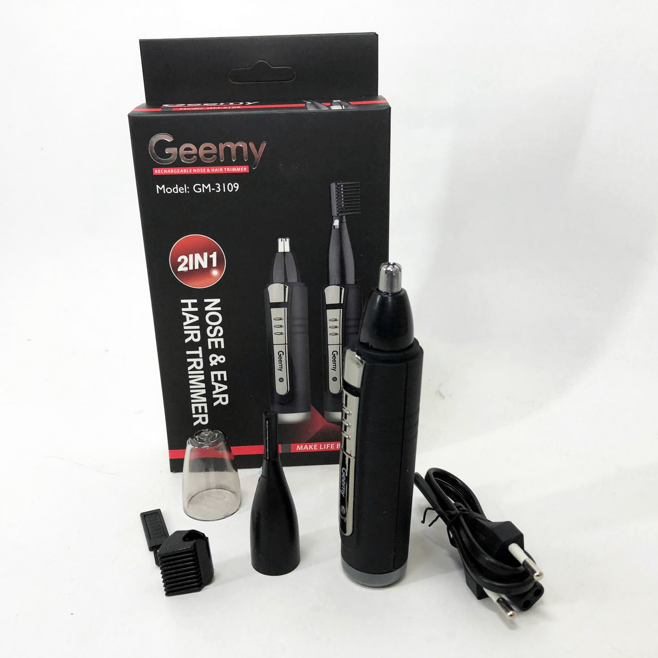 Тример GEMEI GM-3109 2в1, тример бездротовий, машинка чоловіча для гоління, бездротова електробритва — изображение 20