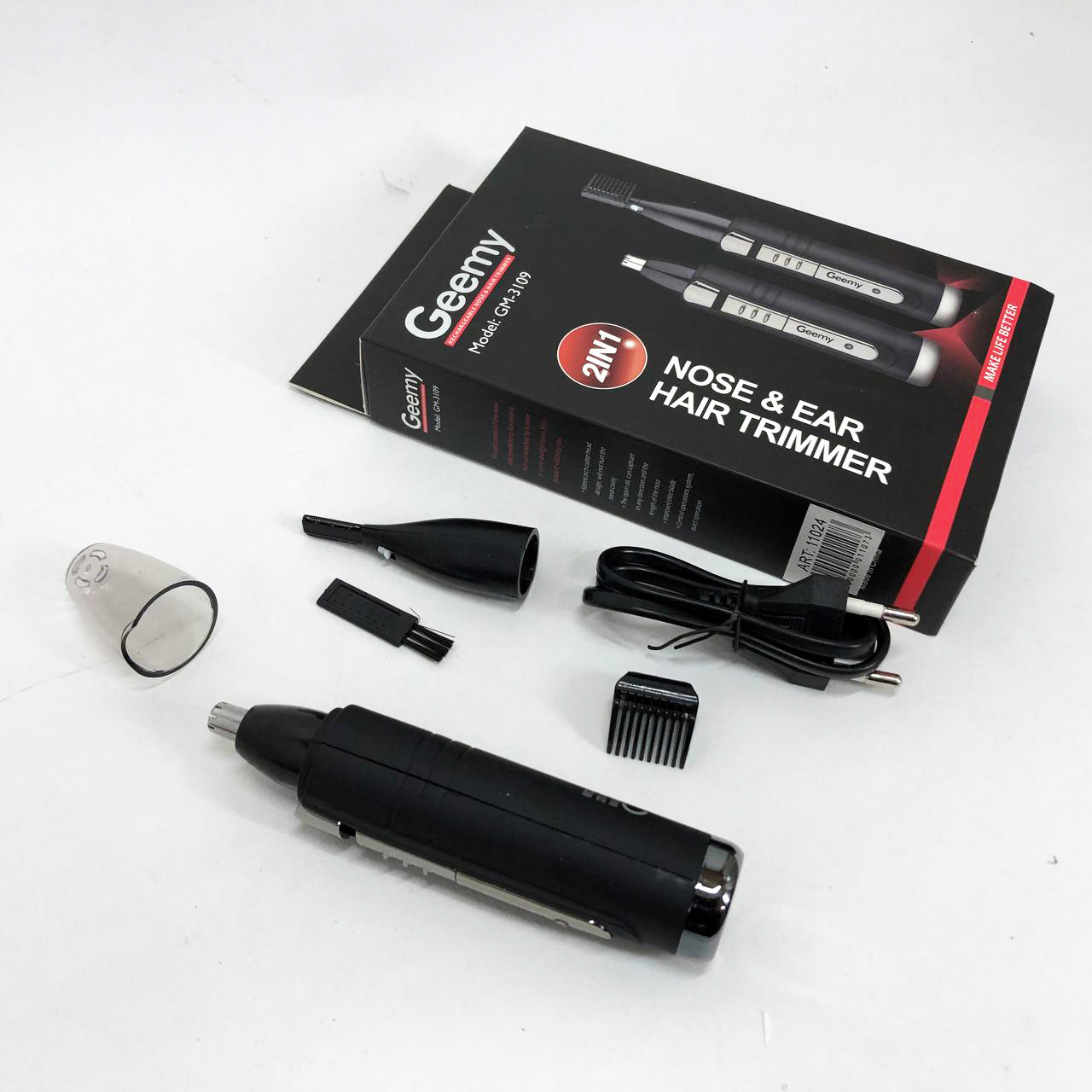 Тример GEMEI GM-3109 2в1, тример бездротовий, машинка чоловіча для гоління, бездротова електробритва — изображение 2