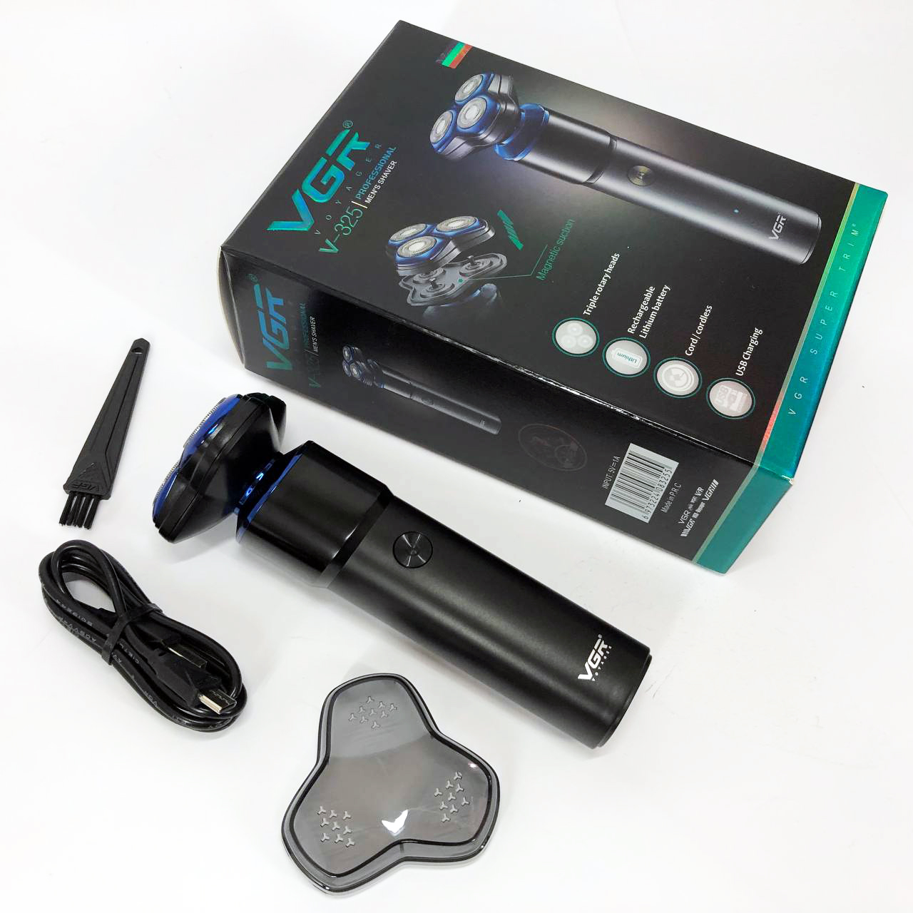 Електробритва VGR V-325, тример бездротовий, машинка чоловіча для гоління, тример для вусів — изображение 16