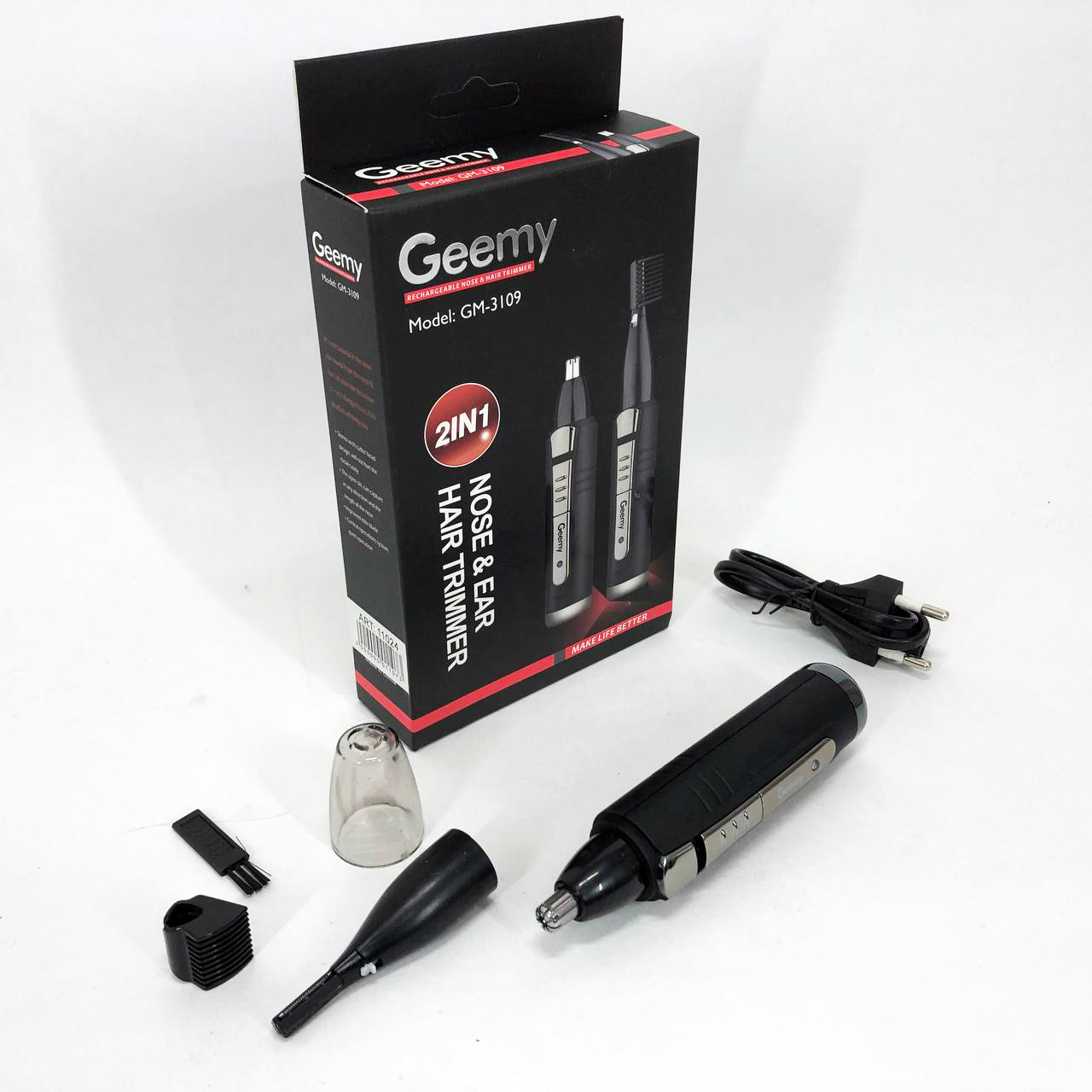 Тример GEMEI GM-3109 2в1, тример бездротовий, машинка чоловіча для гоління, бездротова електробритва — изображение 17