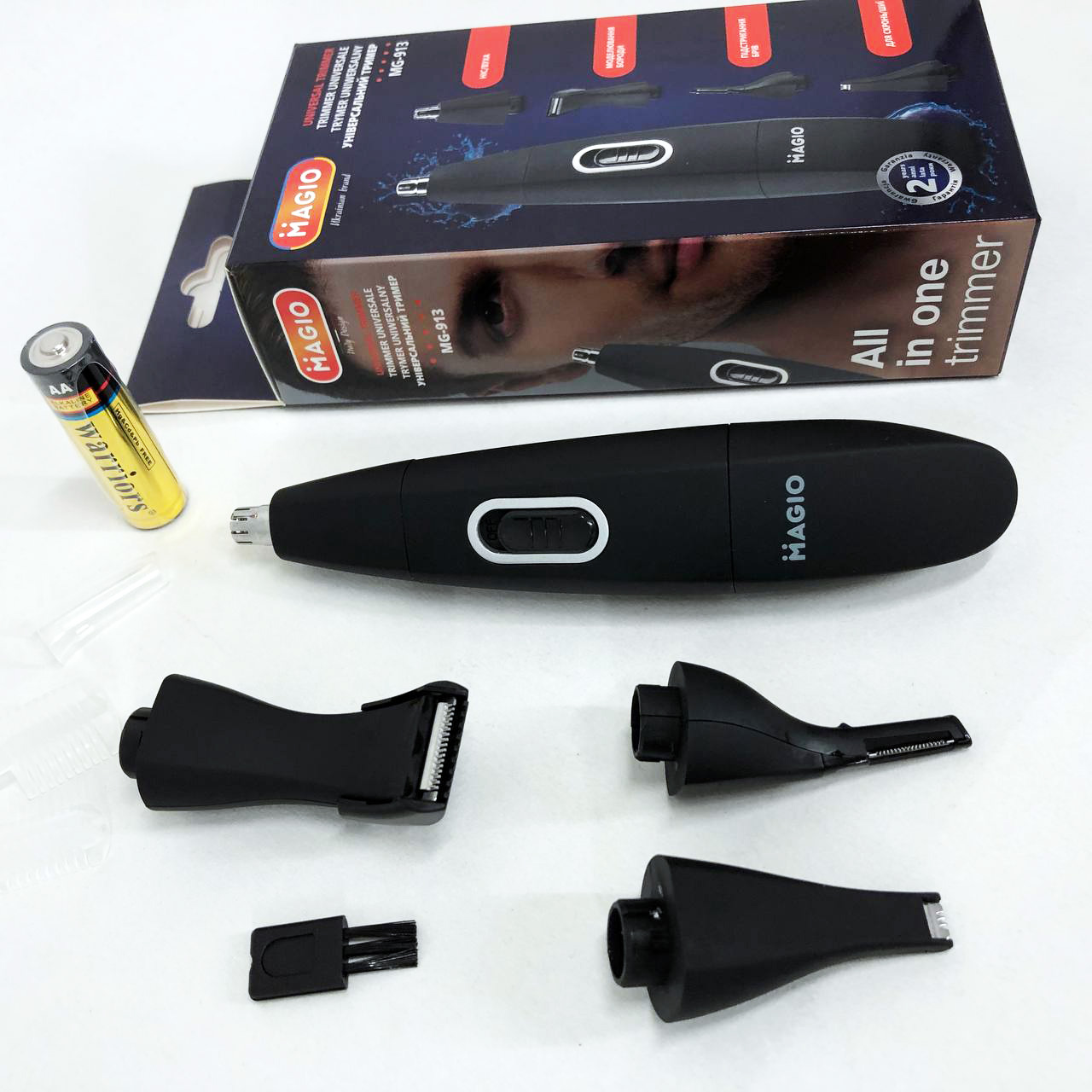 Тример MAGIO MG-913 Aqua 4в1, Тример бездротовий, Машинка чоловіча для гоління — изображение 9