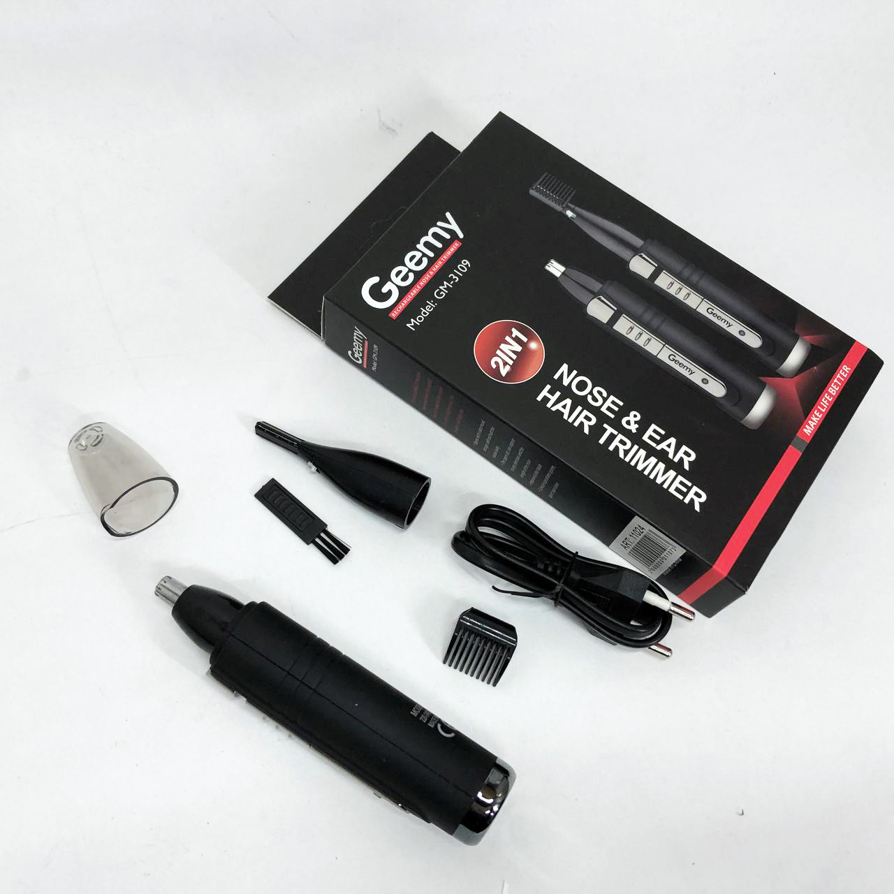Тример GEMEI GM-3109 2в1, тример бездротовий, машинка чоловіча для гоління, бездротова електробритва — изображение 12