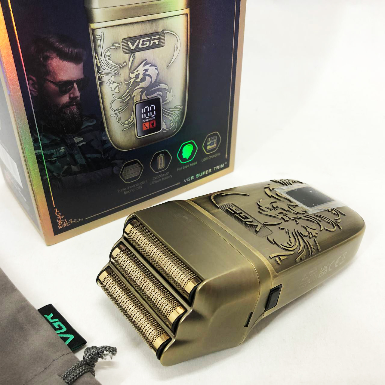 Електробритва VGR V-349 шейвер, потрійне лезо — изображение 2