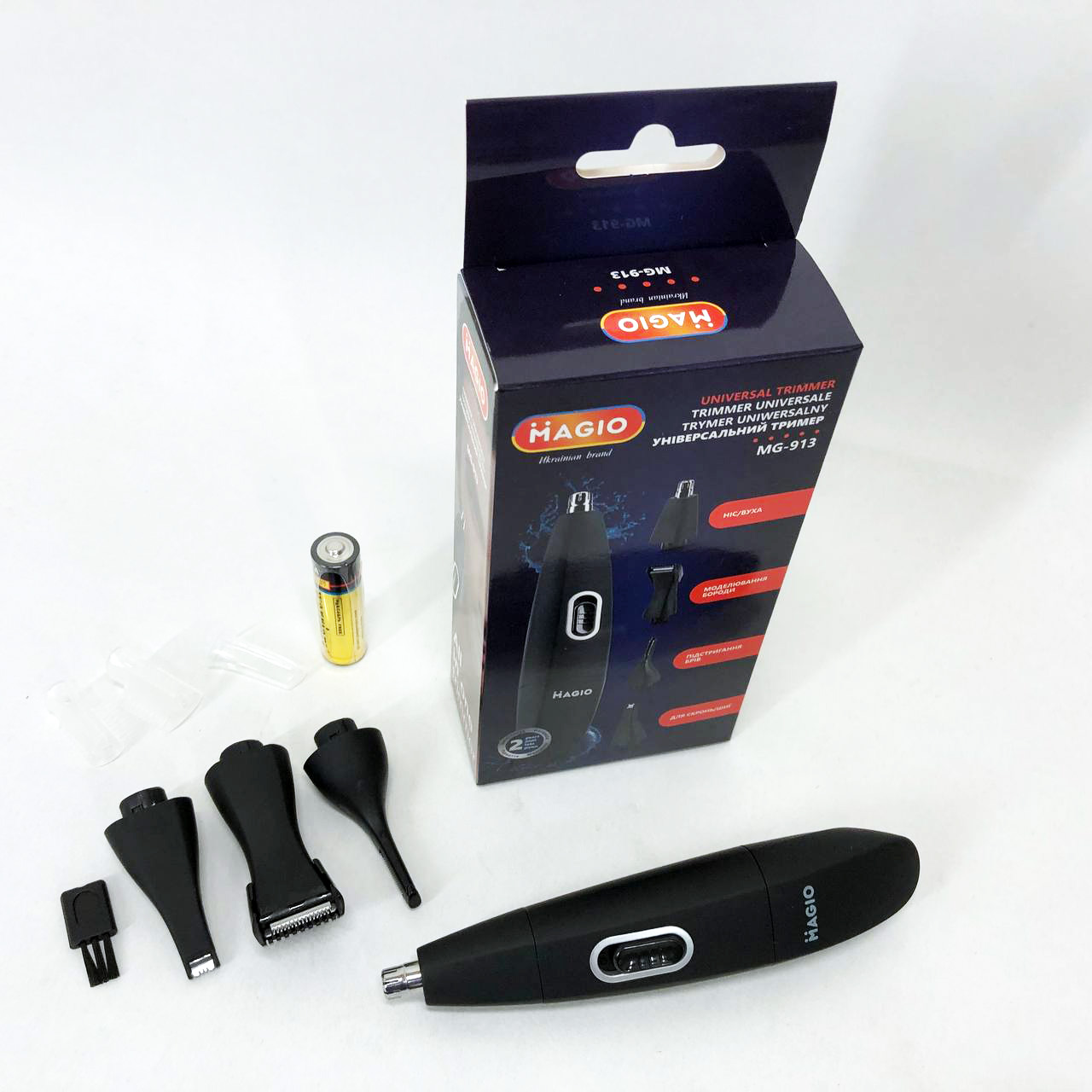 Тример MAGIO MG-913 Aqua 4в1, Тример бездротовий, Машинка чоловіча для гоління — изображение 12