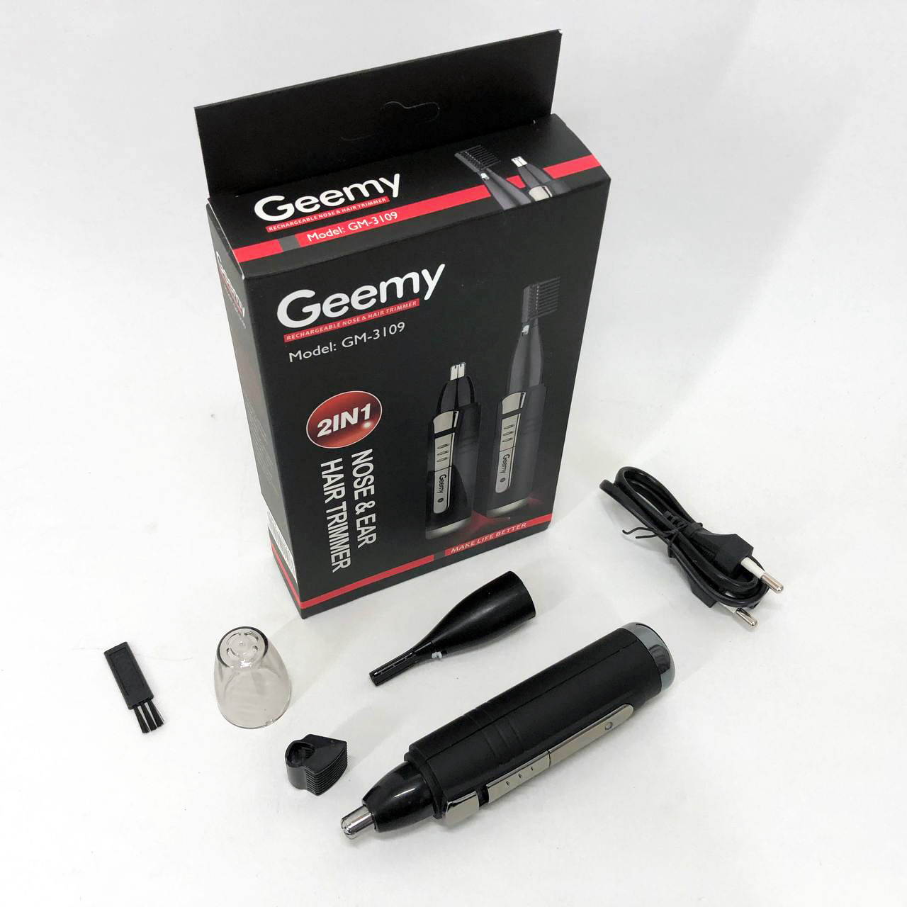 Тример GEMEI GM-3109 2в1, тример бездротовий, машинка чоловіча для гоління, бездротова електробритва — изображение 15