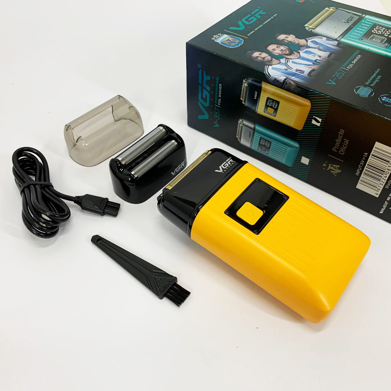 Електробритва портативна чоловіча VGR V-357 професійна бритва Шейвер. Колір: жовтий — изображение 11