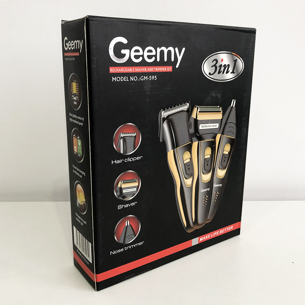 Електробритва сіткова і тріммер для бороди GEMEI / Geemy GM-595 з акумулятором. Колір: золотий — изображение 11