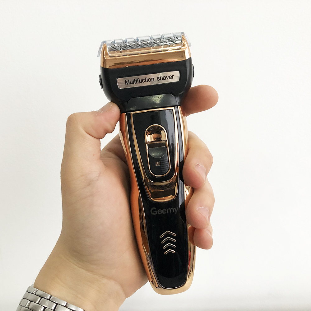 Електробритва сіткова і тріммер для бороди GEMEI / Geemy GM-595 з акумулятором. Колір: золотий — изображение 8