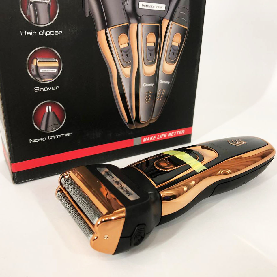 Електробритва сіткова і тріммер для бороди GEMEI / Geemy GM-595 з акумулятором. Колір: золотий — изображение 13