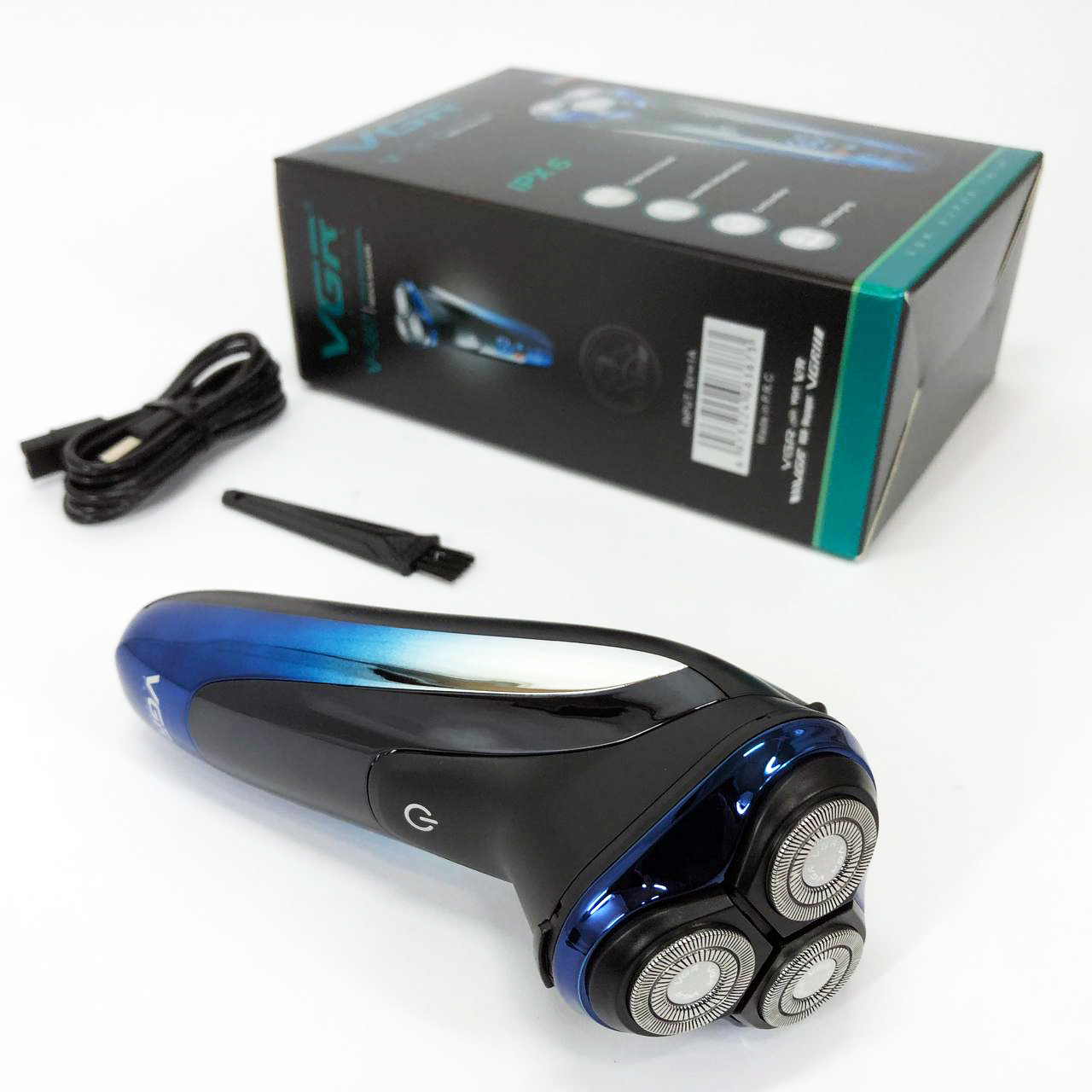 Електробритва VGR V-387 для чоловіків, роторна для вологого та сухого гоління, Бездротова електробритва — изображение 2