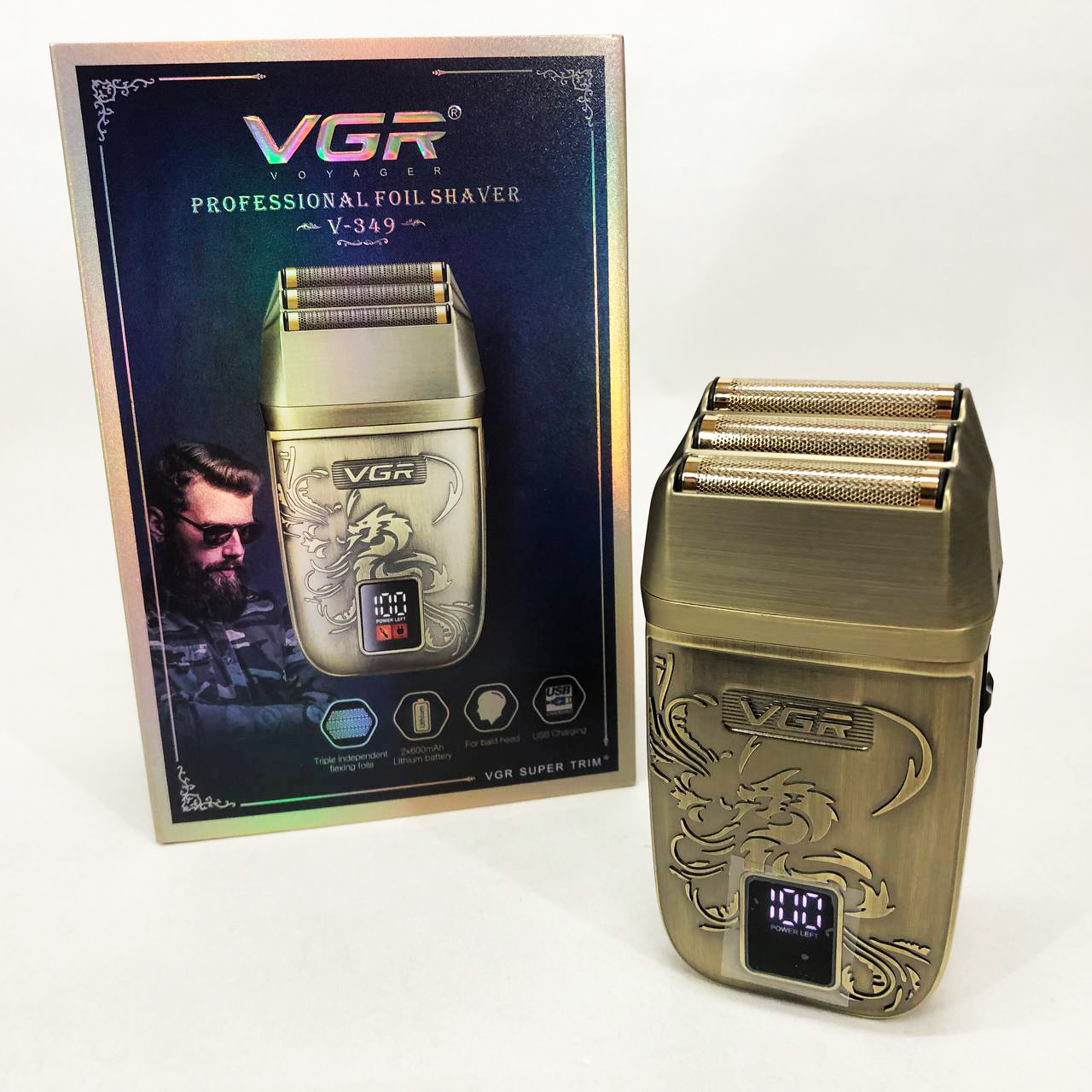 Електробритва VGR V-349 шейвер, потрійне лезо — изображение 4