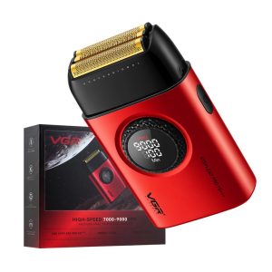 Електробритва VGR V-378 RED шейвер, подвійне лезо, регулювання потужності 7000-9000 RPM. Колір: червоний