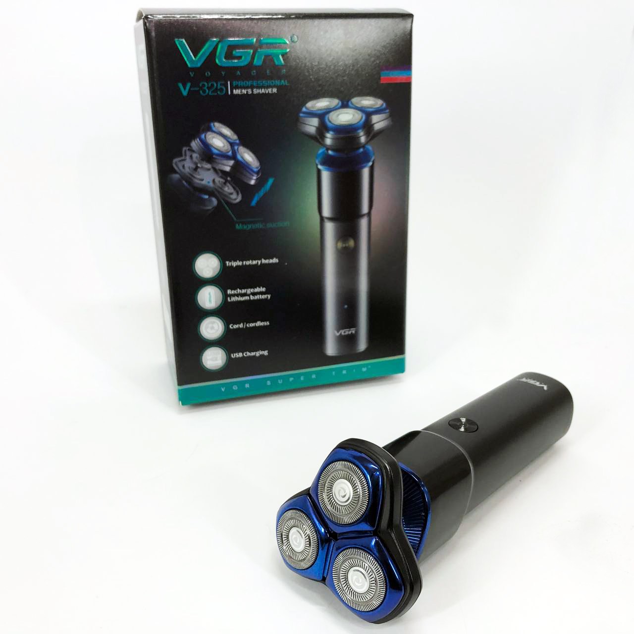 Електробритва VGR V-325, тример бездротовий, машинка чоловіча для гоління, тример для вусів — изображение 20