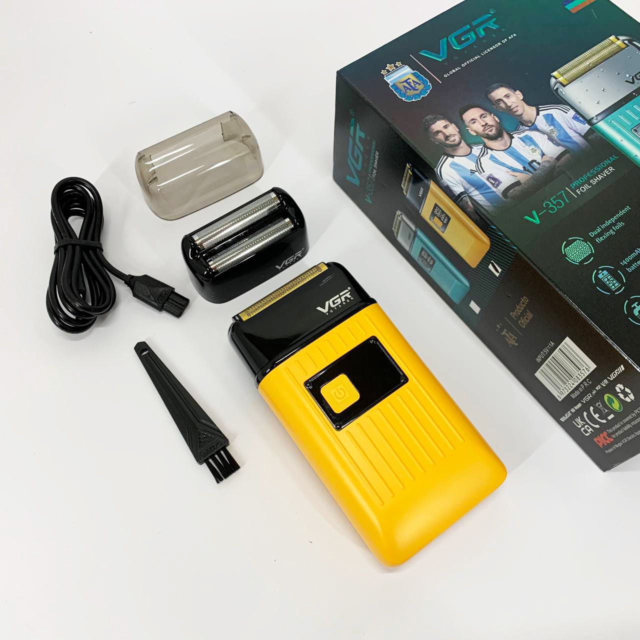 Електробритва портативна чоловіча VGR V-357 професійна бритва Шейвер. Колір: жовтий — изображение 2