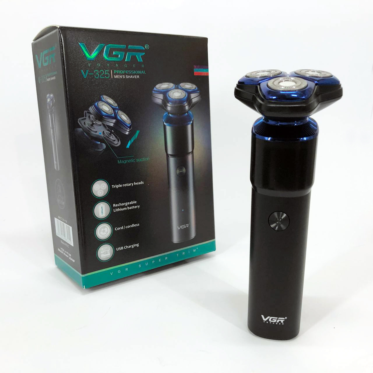 Електробритва VGR V-325, тример бездротовий, машинка чоловіча для гоління, тример для вусів — изображение 8