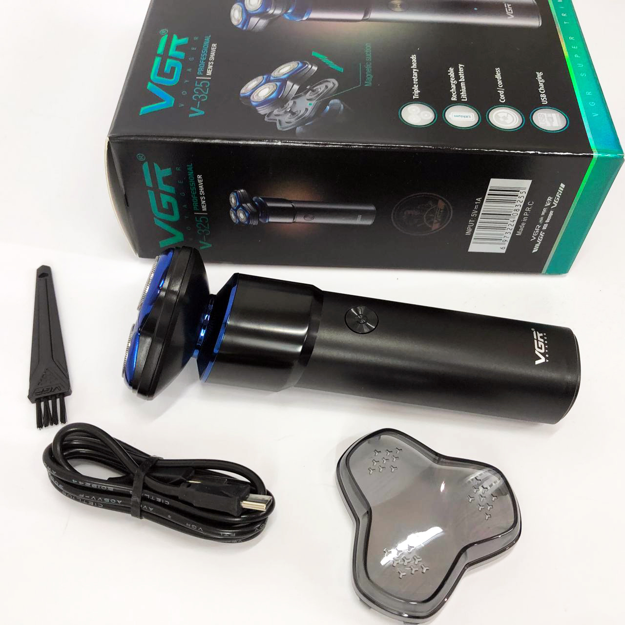 Електробритва VGR V-325, тример бездротовий, машинка чоловіча для гоління, тример для вусів — изображение 17