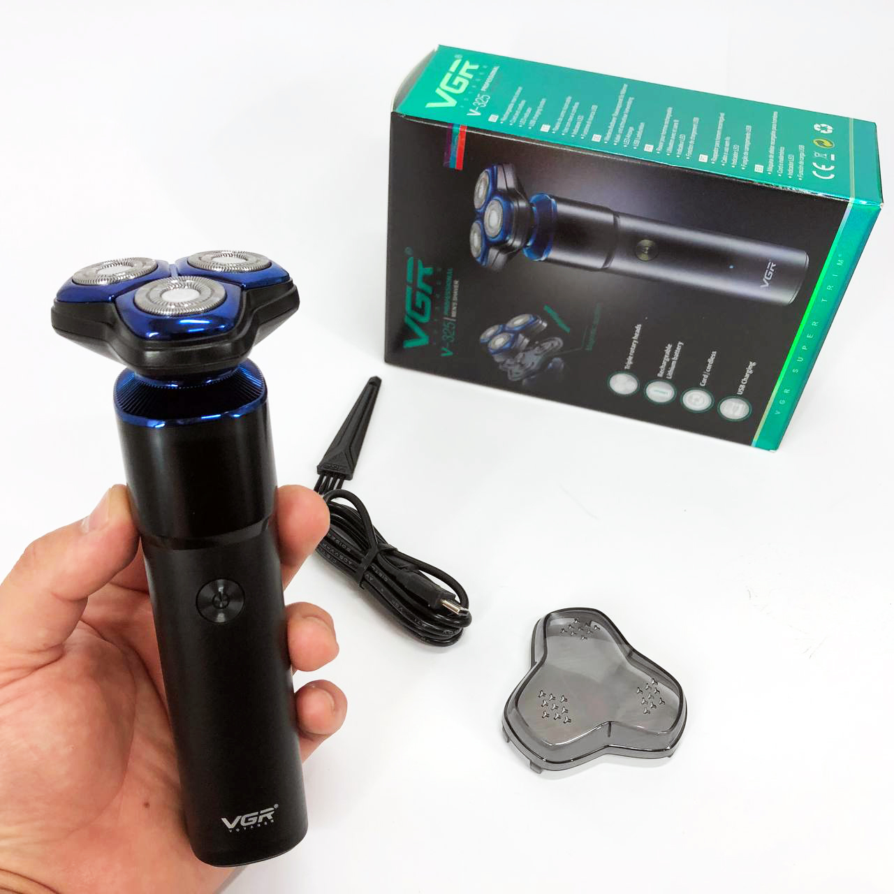 Електробритва VGR V-325, тример бездротовий, машинка чоловіча для гоління, тример для вусів — изображение 19