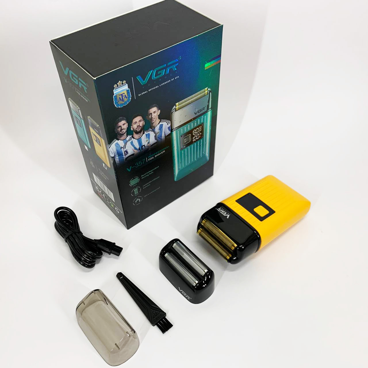Електробритва портативна чоловіча VGR V-357 професійна бритва Шейвер. Колір: жовтий — изображение 4