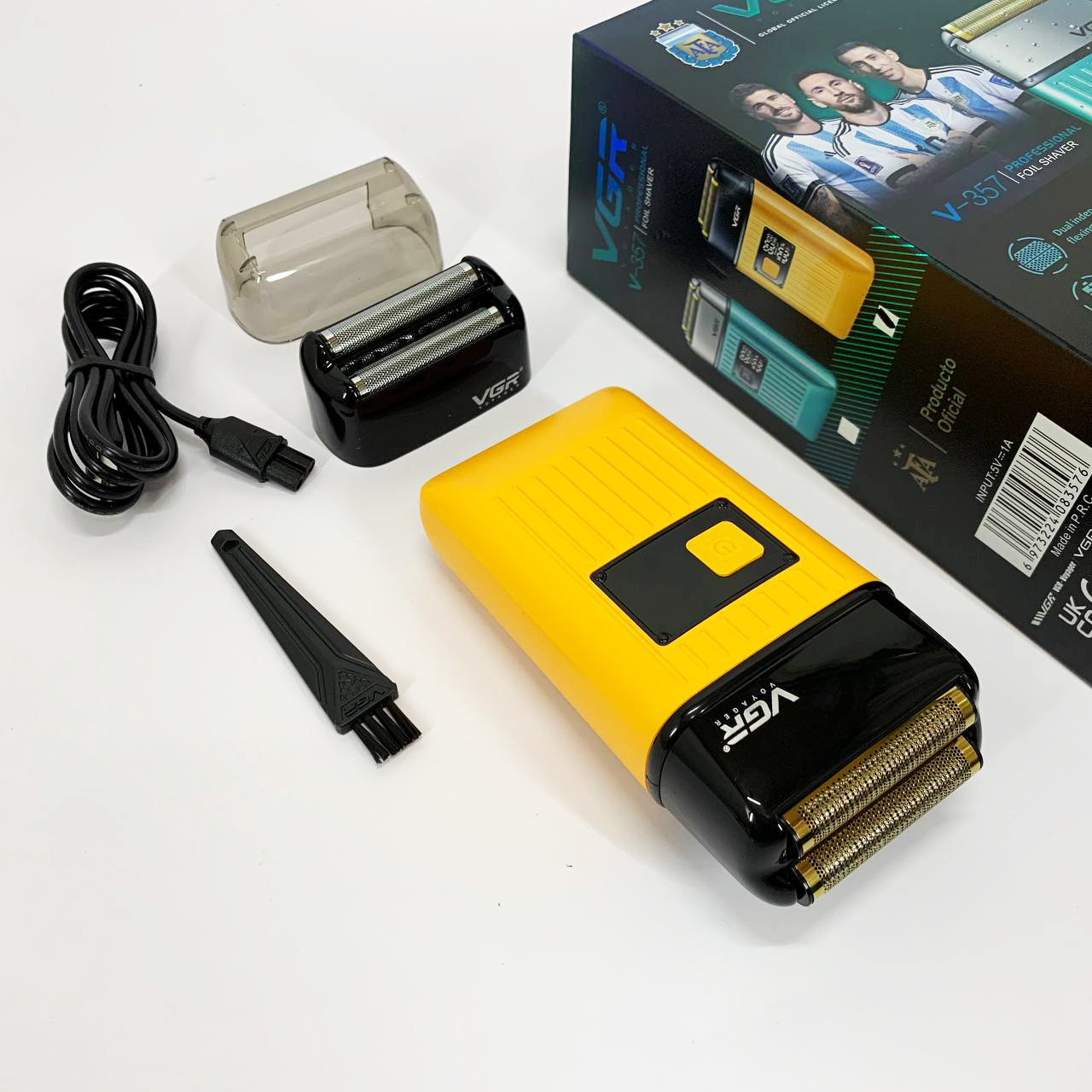 Електробритва портативна чоловіча VGR V-357 професійна бритва Шейвер. Колір: жовтий — изображение 10