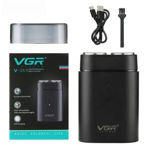 Чоловіча акумуляторна міні електробритва VGR V-341 із двома головками для гоління бороди та вусів шейвер
