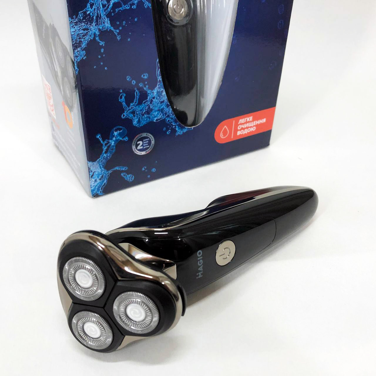 Електробритва 3 плав. голівки/ сухе/ вологе гоління/висувний триммер MAGIO MG-687 — изображение 25