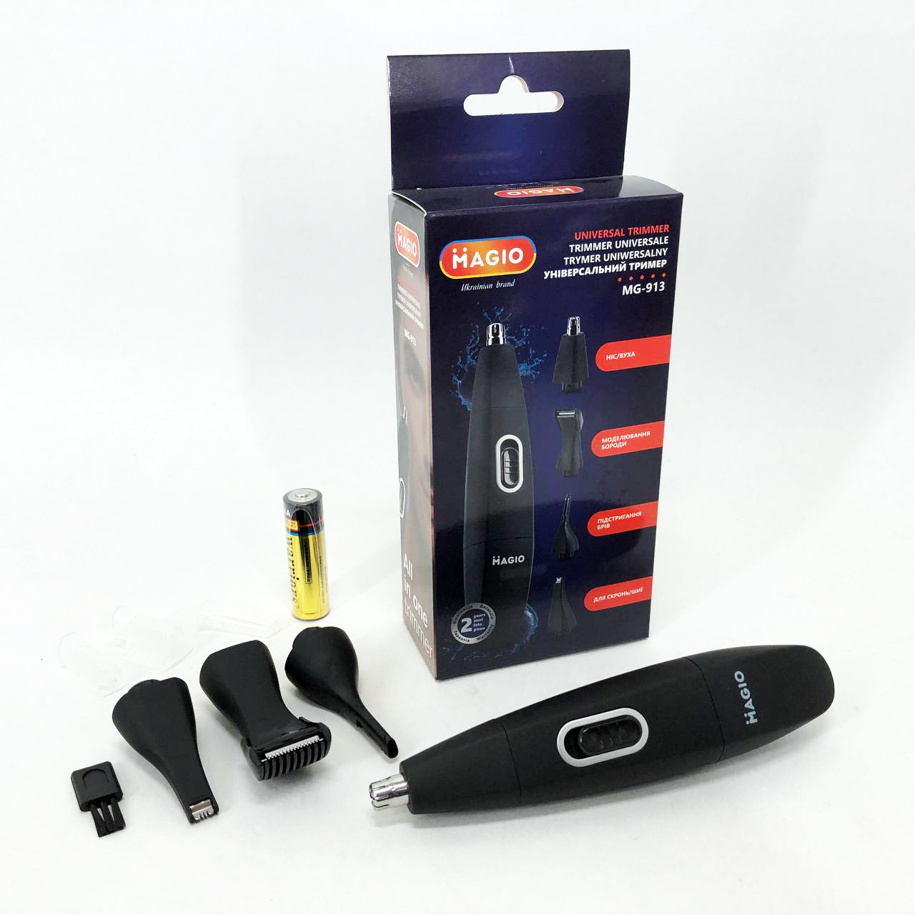 Тример MAGIO MG-913 Aqua 4в1, Тример бездротовий, Машинка чоловіча для гоління — изображение 11