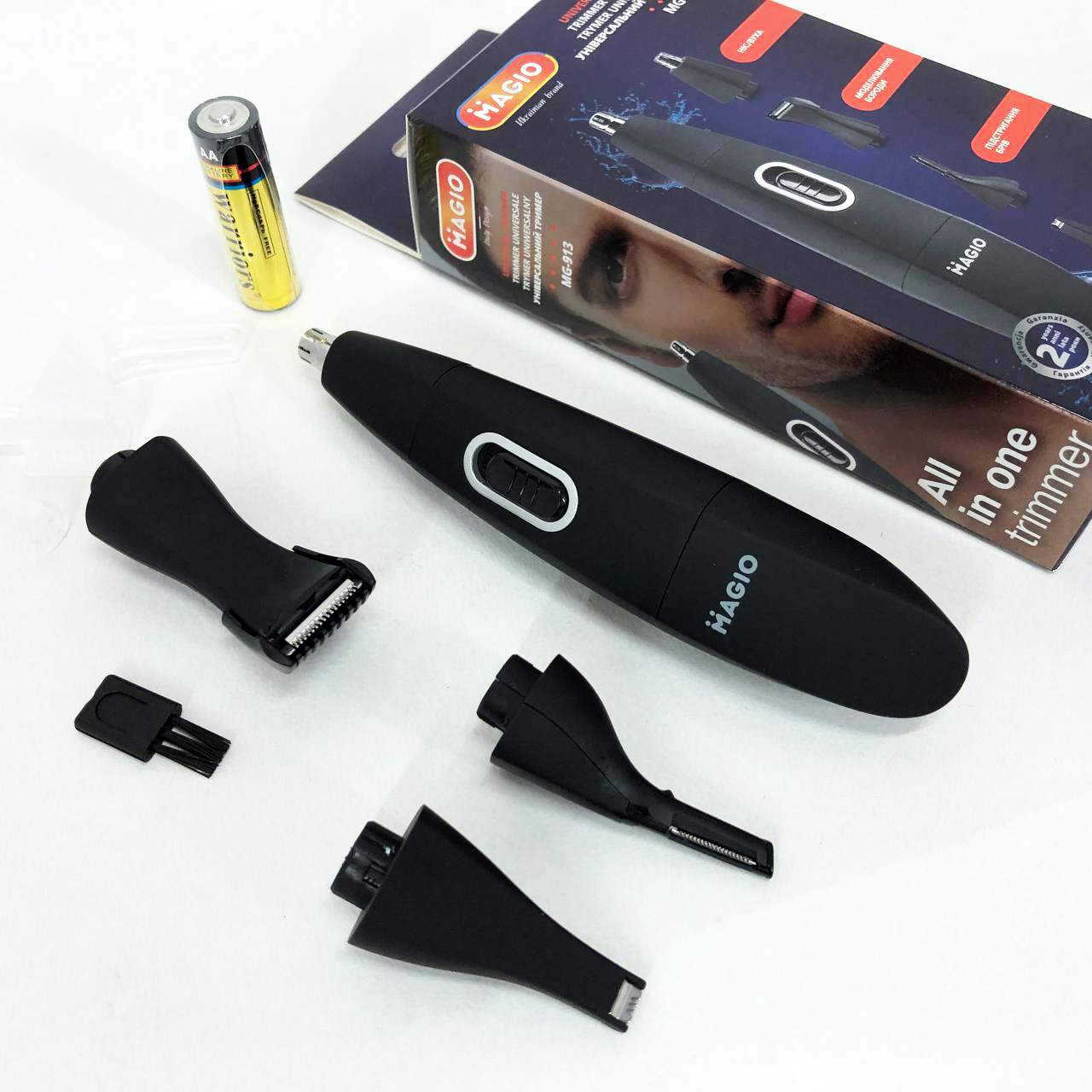 Тример MAGIO MG-913 Aqua 4в1, Тример бездротовий, Машинка чоловіча для гоління — изображение 6