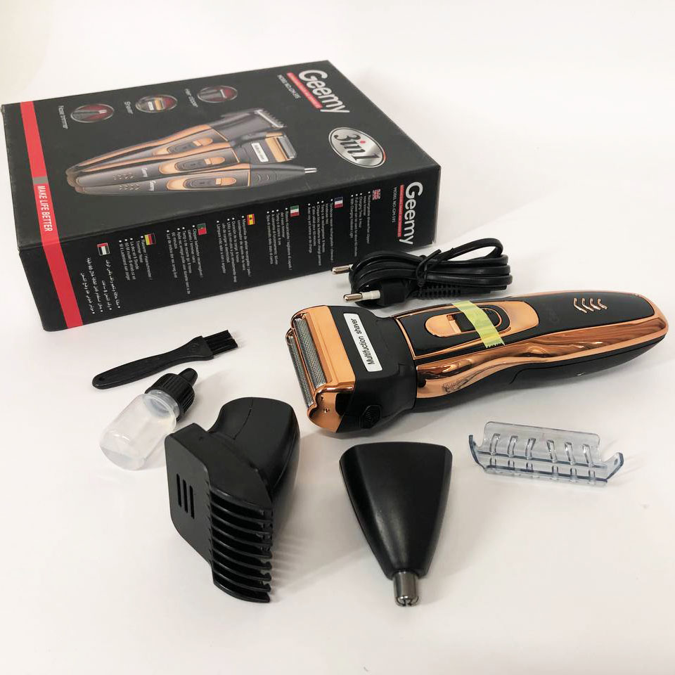 Електробритва сіткова і тріммер для бороди GEMEI / Geemy GM-595 з акумулятором. Колір: золотий — изображение 15