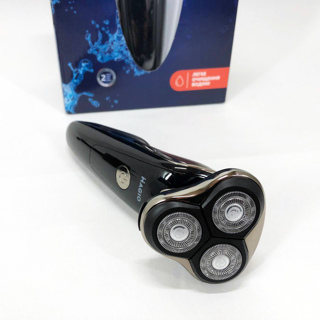 Електробритва 3 плав. голівки/ сухе/ вологе гоління/висувний триммер MAGIO MG-687 — изображение 27