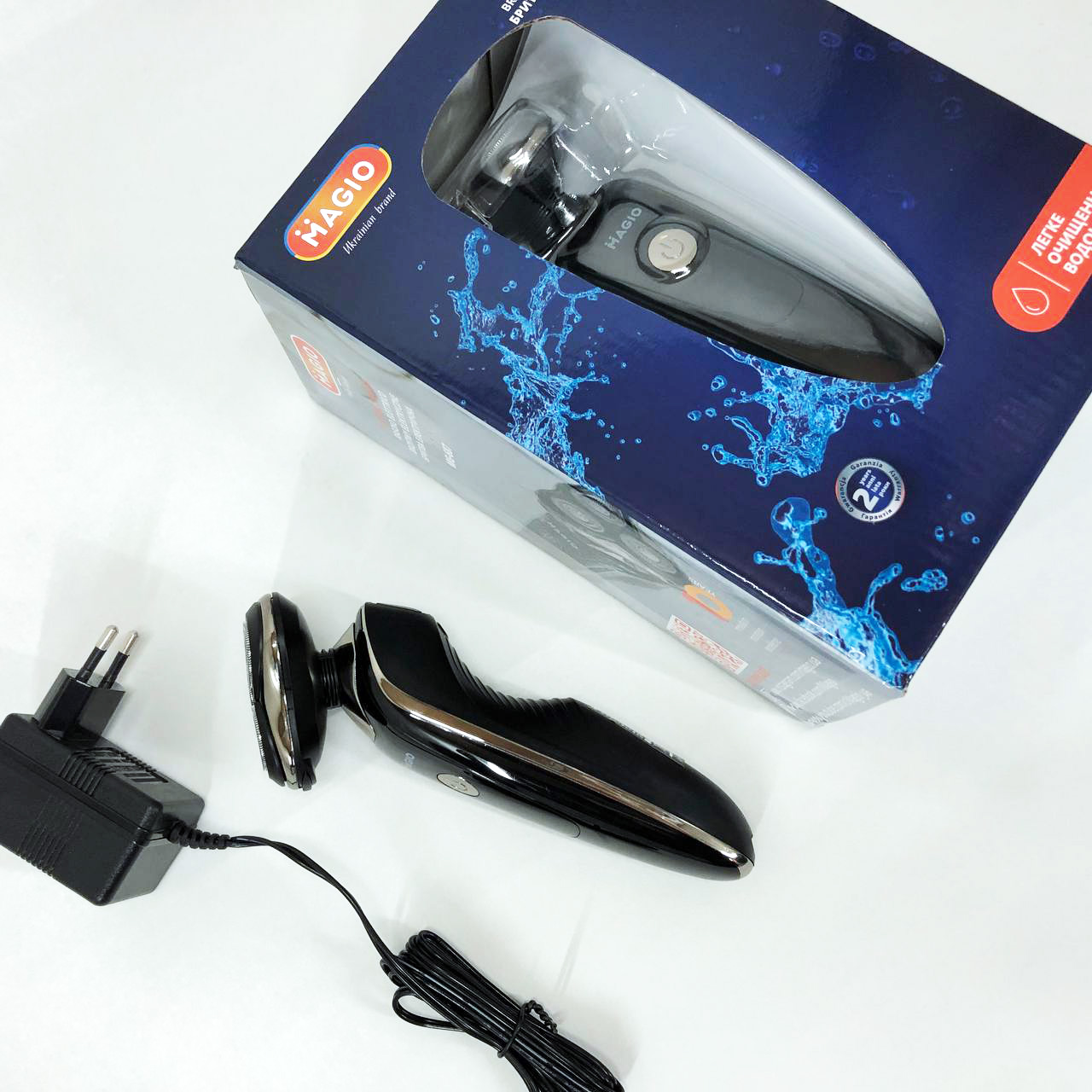 Електробритва 3 плав. голівки/ сухе/ вологе гоління/висувний триммер MAGIO MG-687 — изображение 18