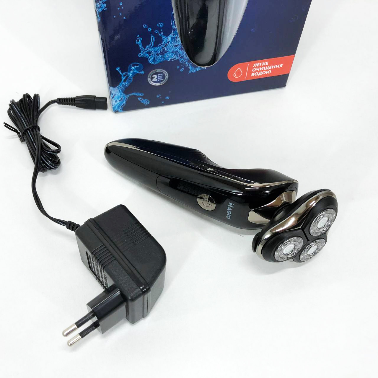 Електробритва 3 плав. голівки/ сухе/ вологе гоління/висувний триммер MAGIO MG-687 — изображение 2