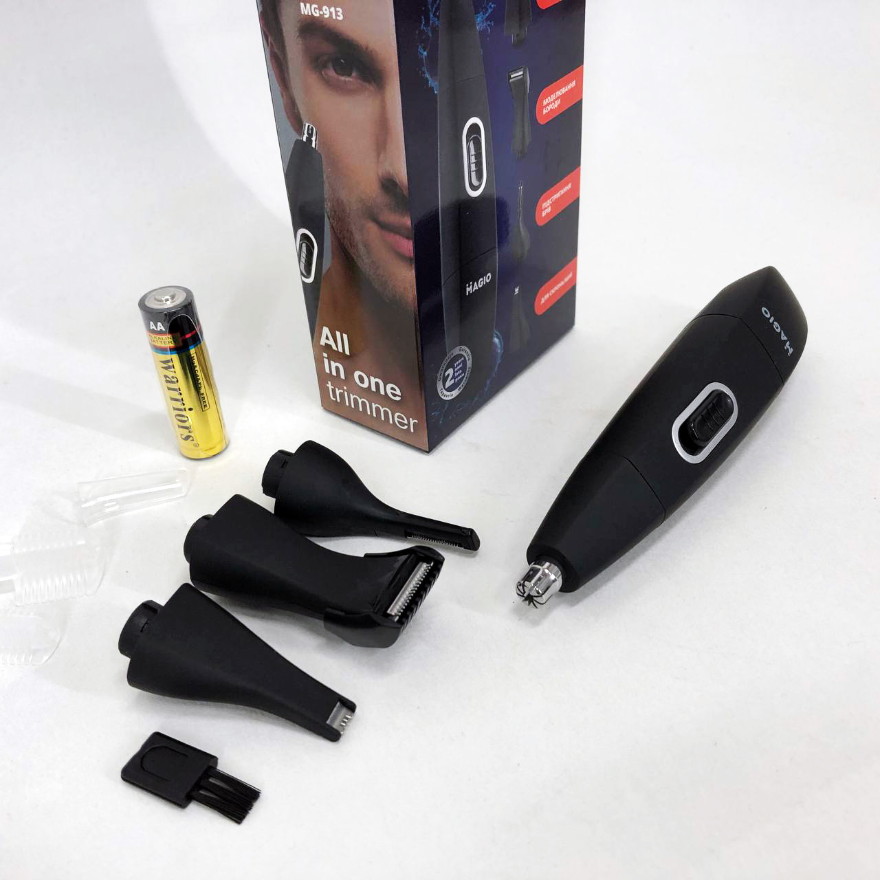 Тример MAGIO MG-913 Aqua 4в1, Тример бездротовий, Машинка чоловіча для гоління — изображение 10