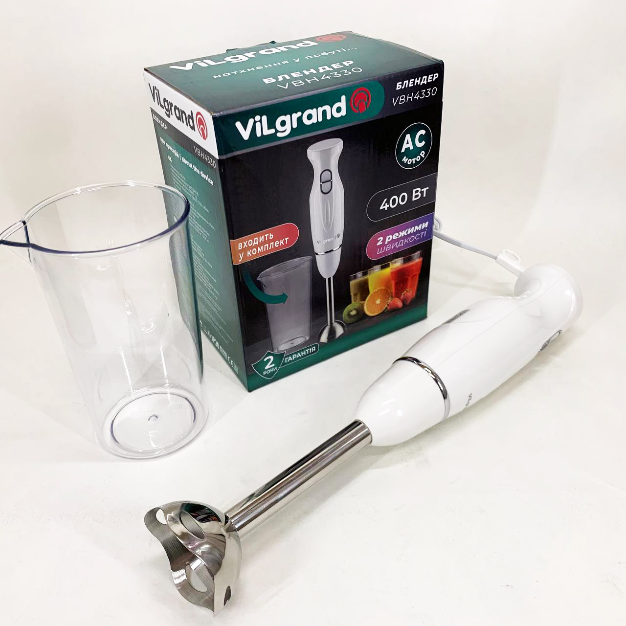 Блендер ViLgrand VBH4330. Колір: білий — изображение 2