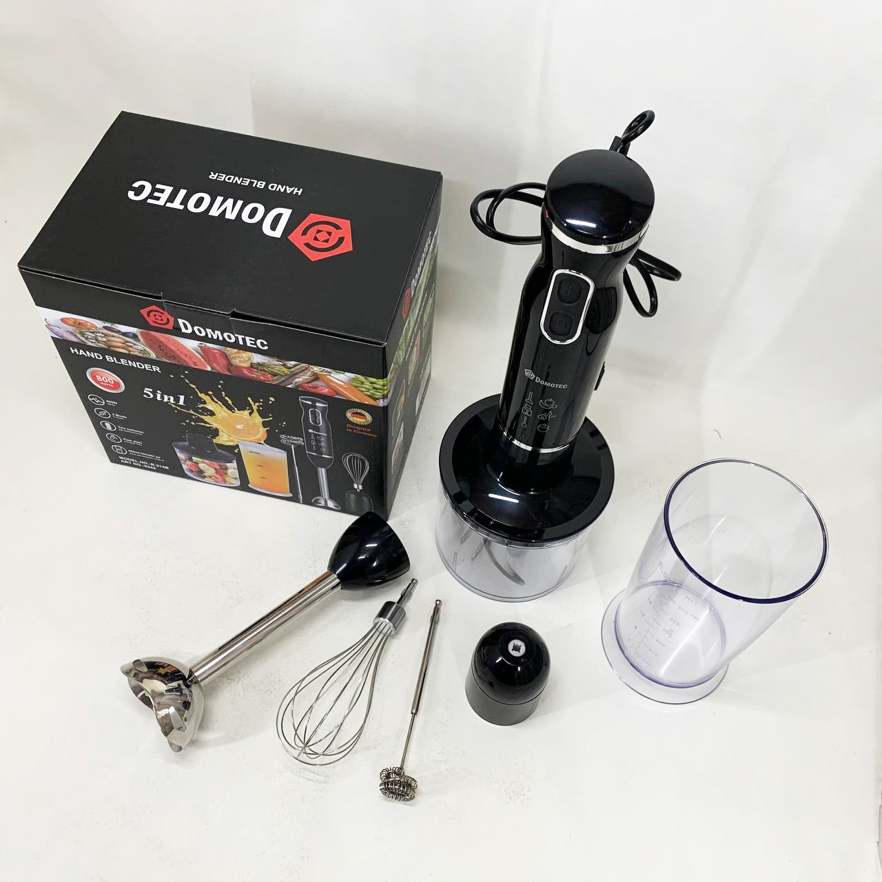 Блендер Domotec R.314B занурювальний 5 в 1800 Вт — изображение 12