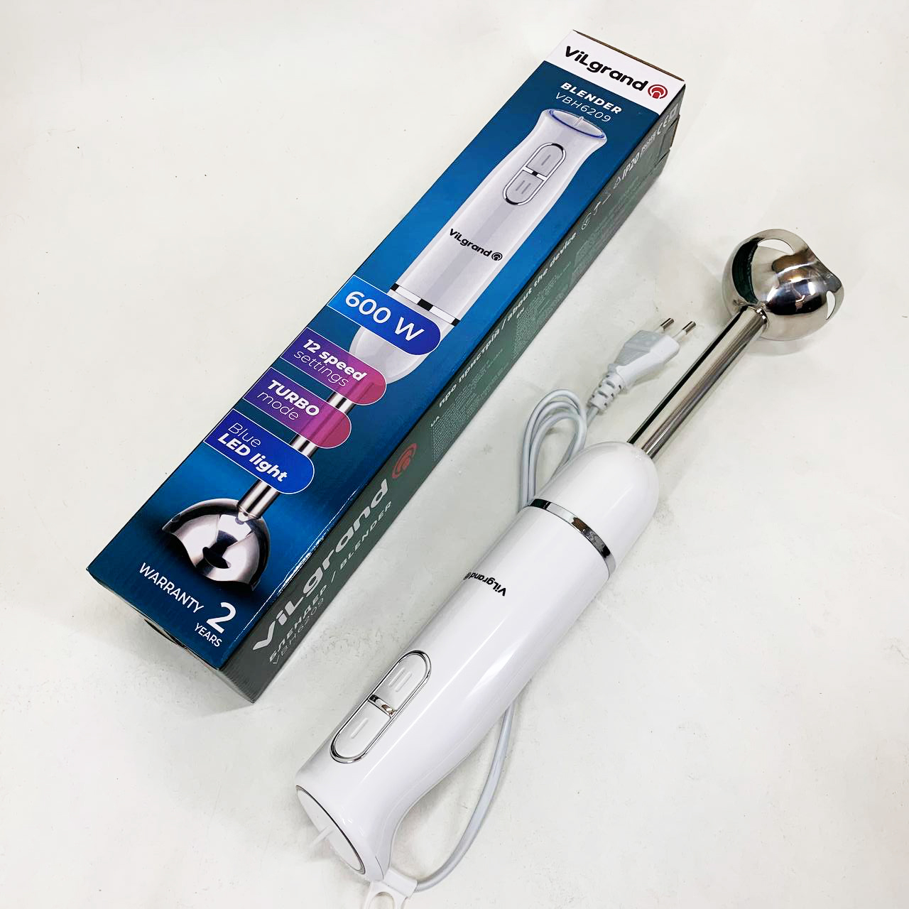 Блендер ViLgrand VBH6209. Колір: білий — изображение 8