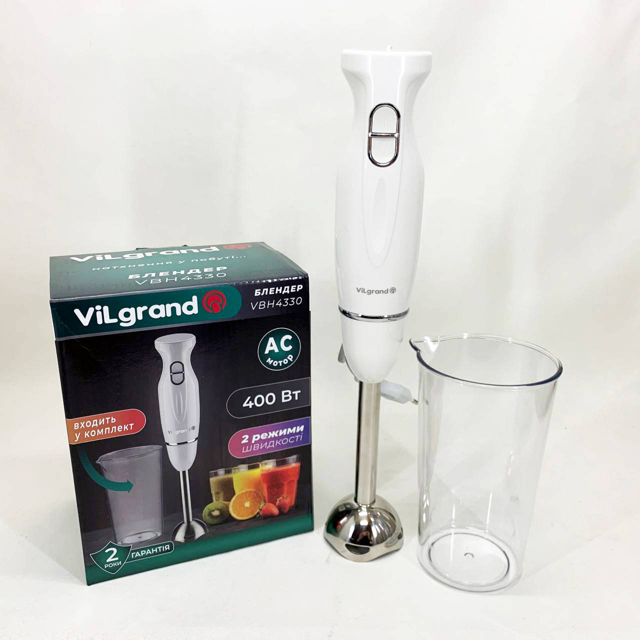 Блендер ViLgrand VBH4330. Колір: білий — изображение 6