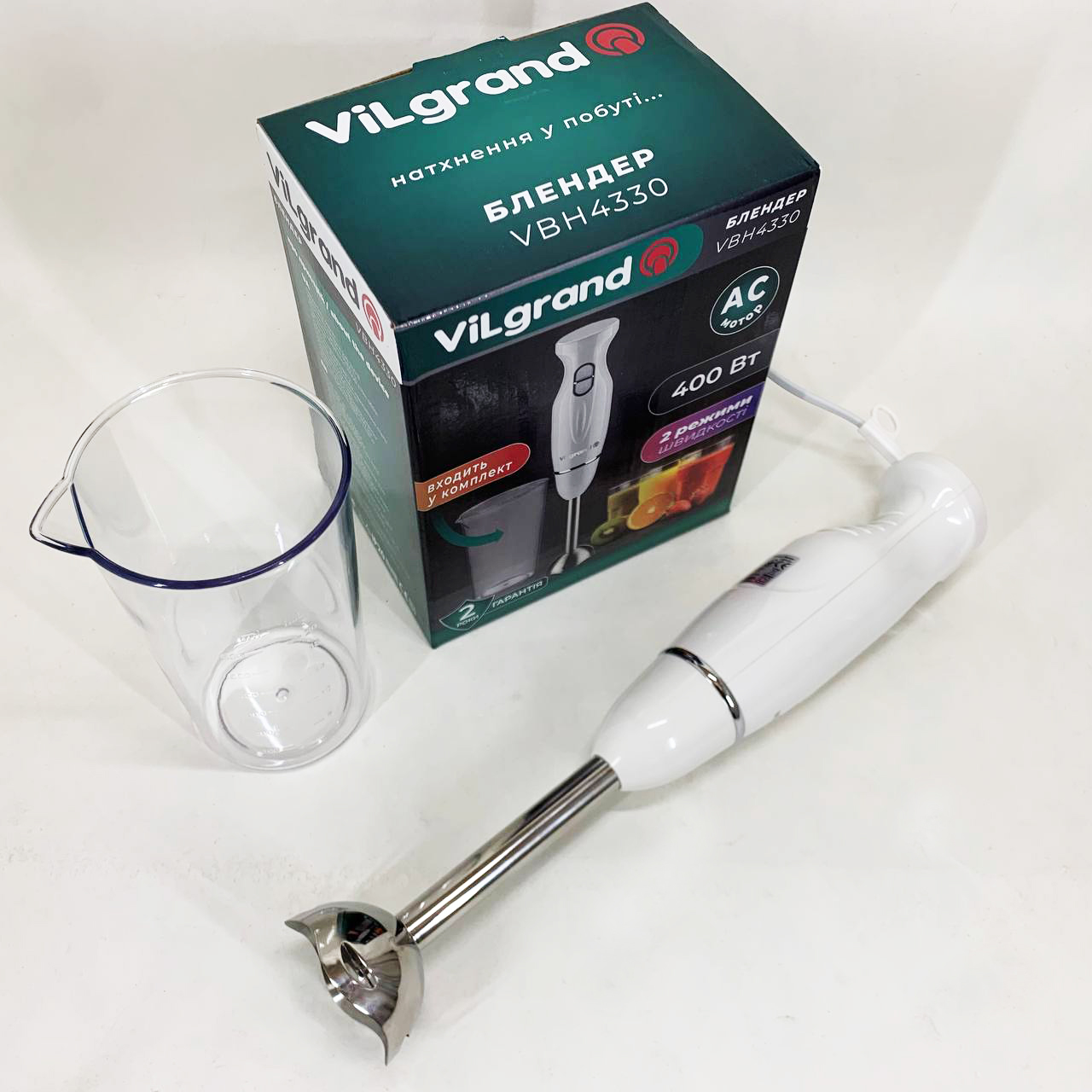 Блендер ViLgrand VBH4330. Колір: білий — изображение 3
