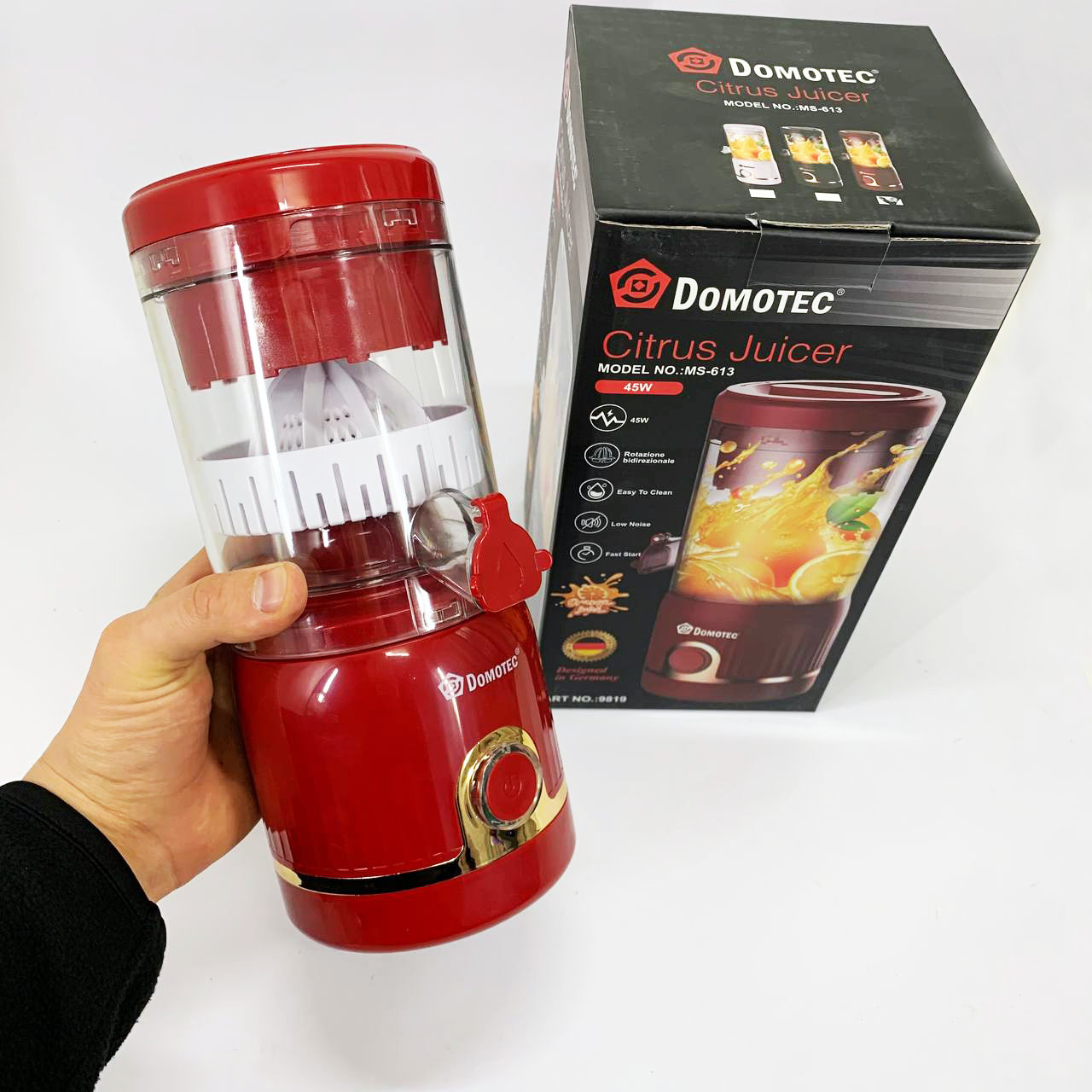 Блендер з Domotec MS-613 250мл. Колір: червоний — изображение 2